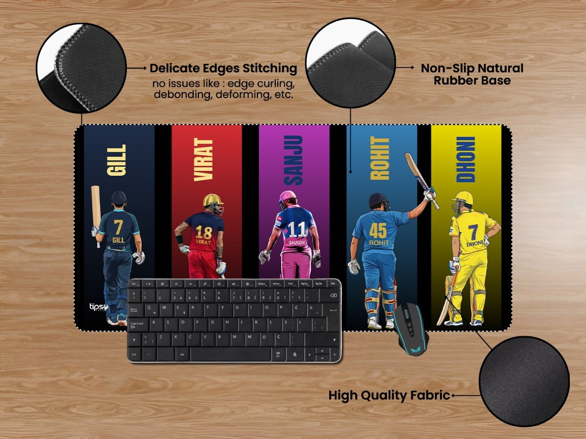 "CRICKET LEGENDS - CRICKET FANDOM" Gaming Mousepad Elevate Your Gaming Experience