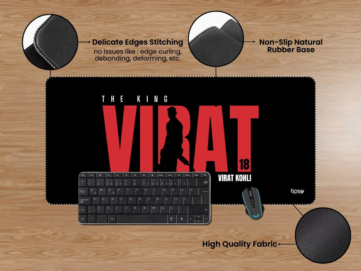 "VIRAT KOHLI 18 - CRICKET FANDOM" Gaming Mousepad Elevate Your Gaming Experience
