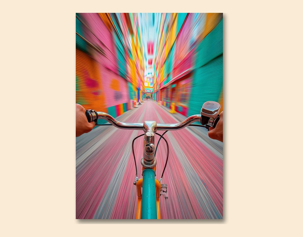 "Speed Rush"- Shiny & Sturdy Metallic Poster Art That Pops & Sticks