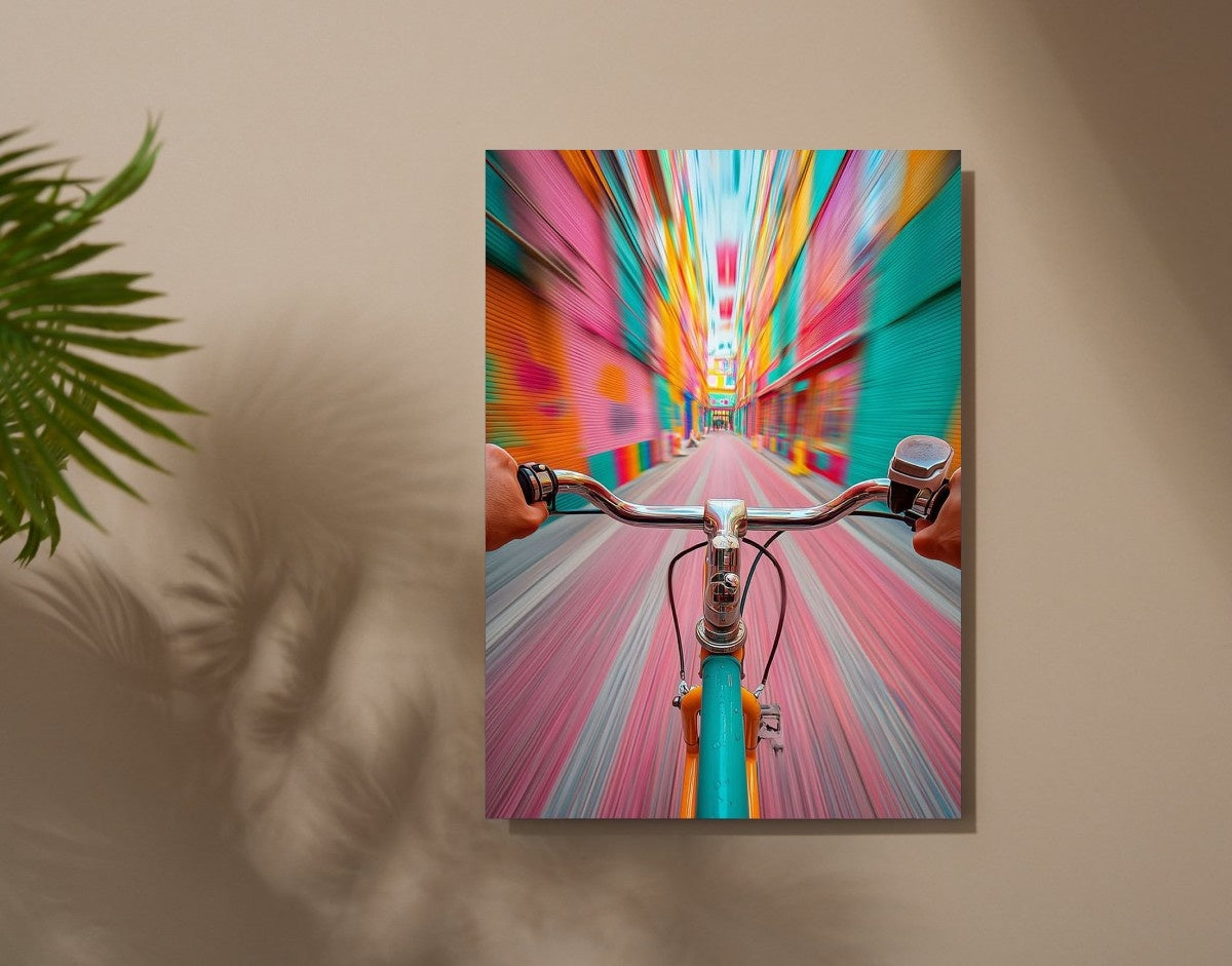 "Speed Rush"- Shiny & Sturdy Metallic Poster Art That Pops & Sticks