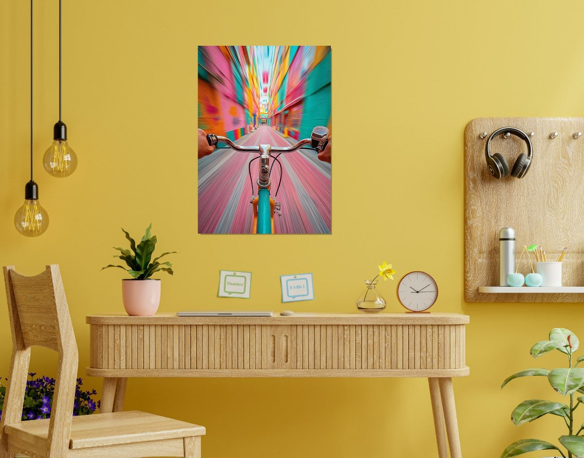 "Speed Rush"- Shiny & Sturdy Metallic Poster Art That Pops & Sticks