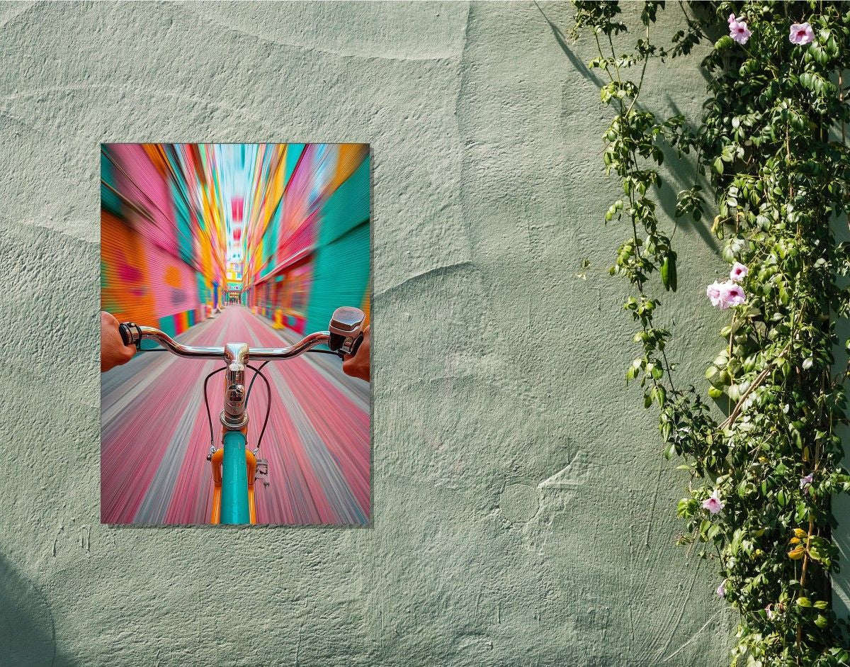 "Speed Rush"- Shiny & Sturdy Metallic Poster Art That Pops & Sticks