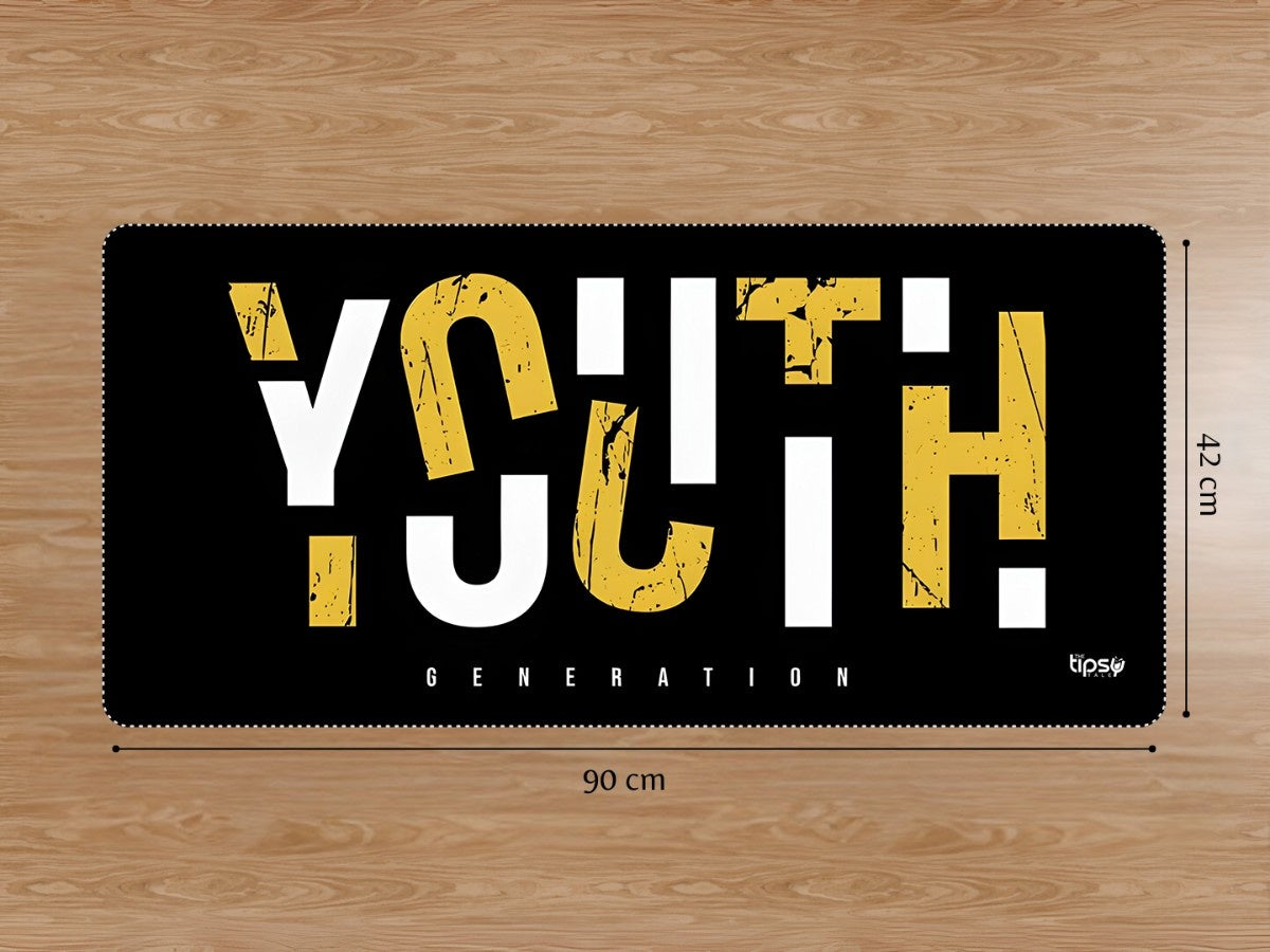 "YOUTH GENERATION" Gaming Mousepad Elevate Your Gaming Experience