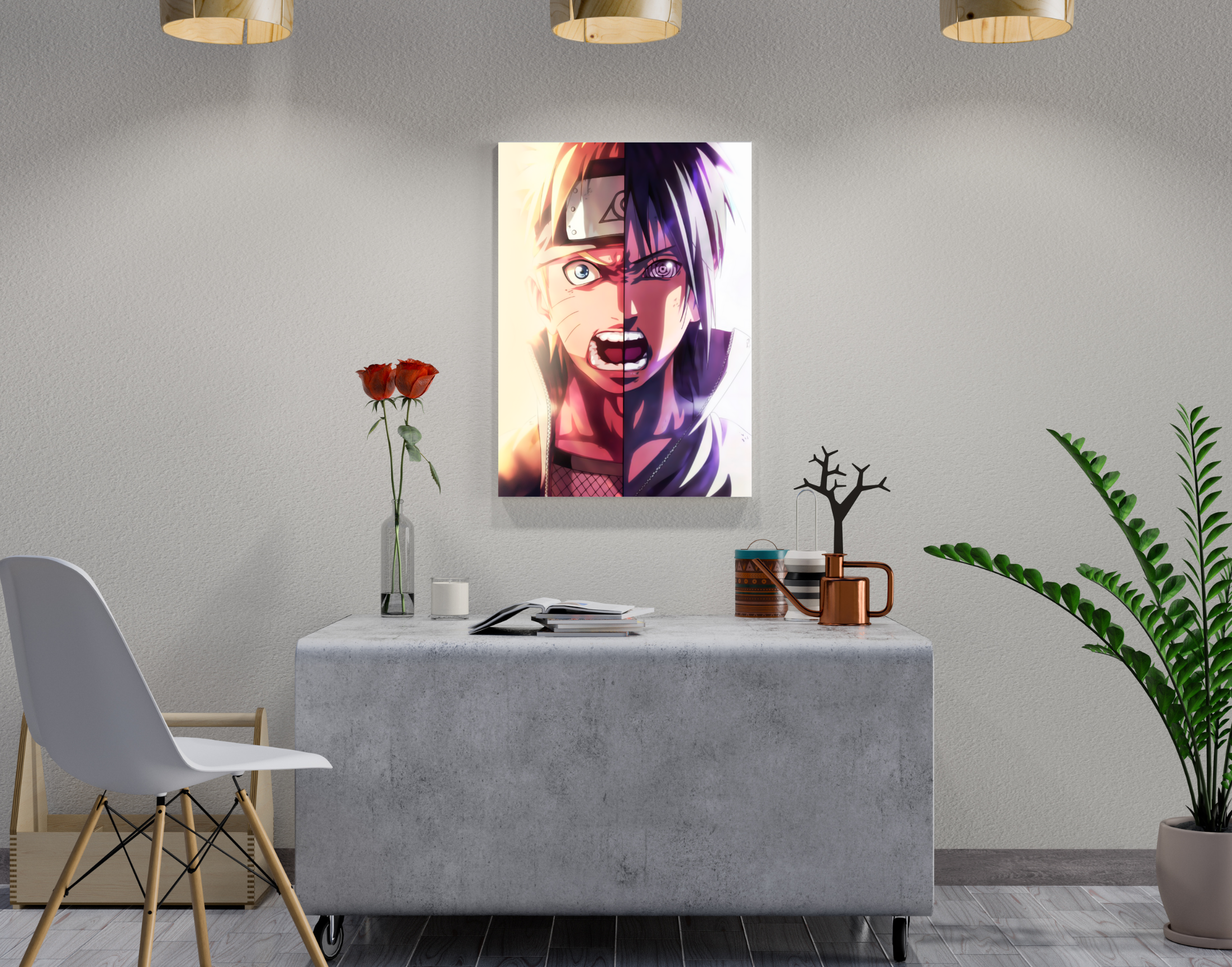 "NARUTO & SASUKE: ANIME"- Shiny & Sturdy Metallic Poster Art That Pops & Sticks (Literally!)