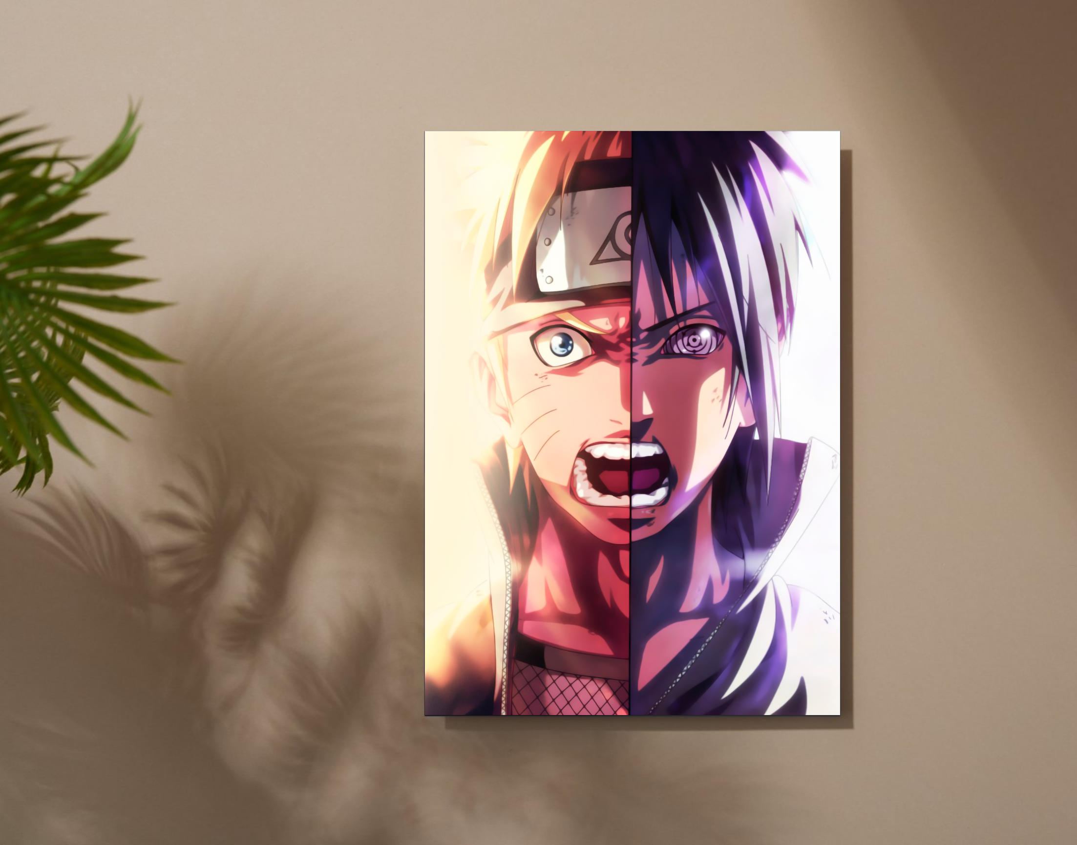 "NARUTO & SASUKE: ANIME"- Shiny & Sturdy Metallic Poster Art That Pops & Sticks (Literally!)