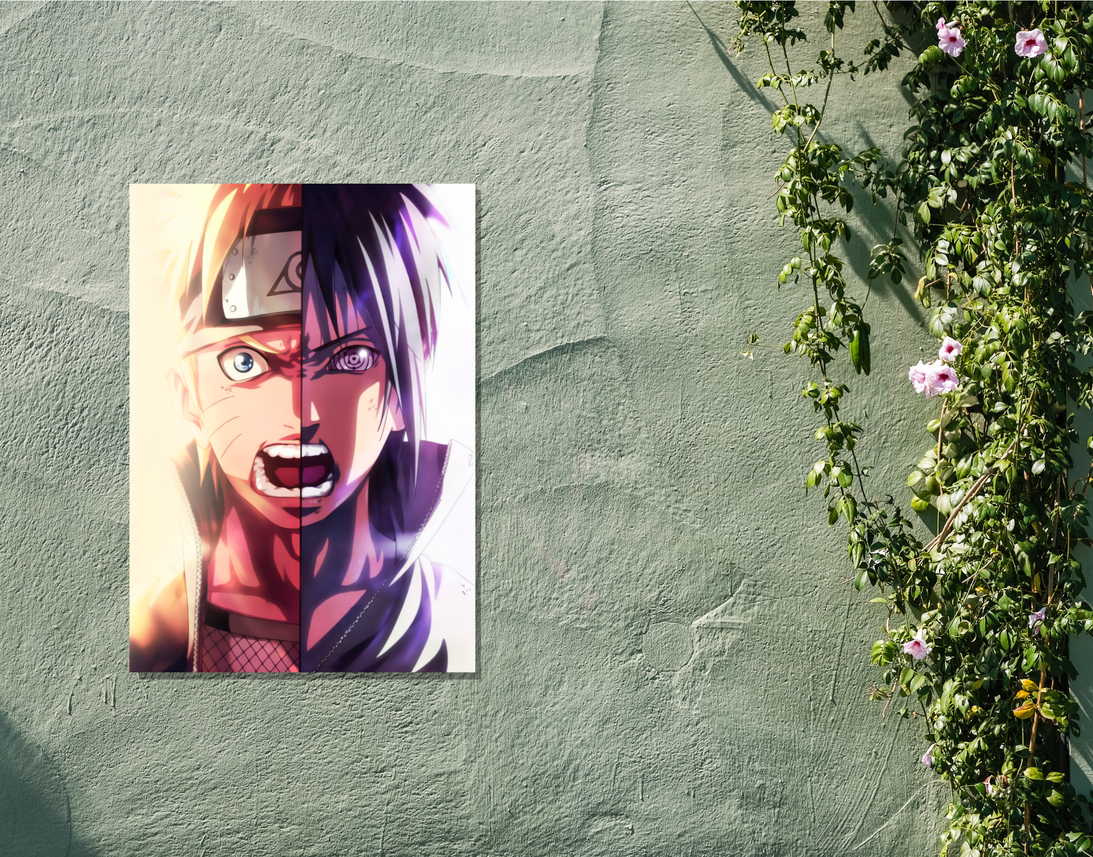 "NARUTO & SASUKE: ANIME"- Shiny & Sturdy Metallic Poster Art That Pops & Sticks (Literally!)