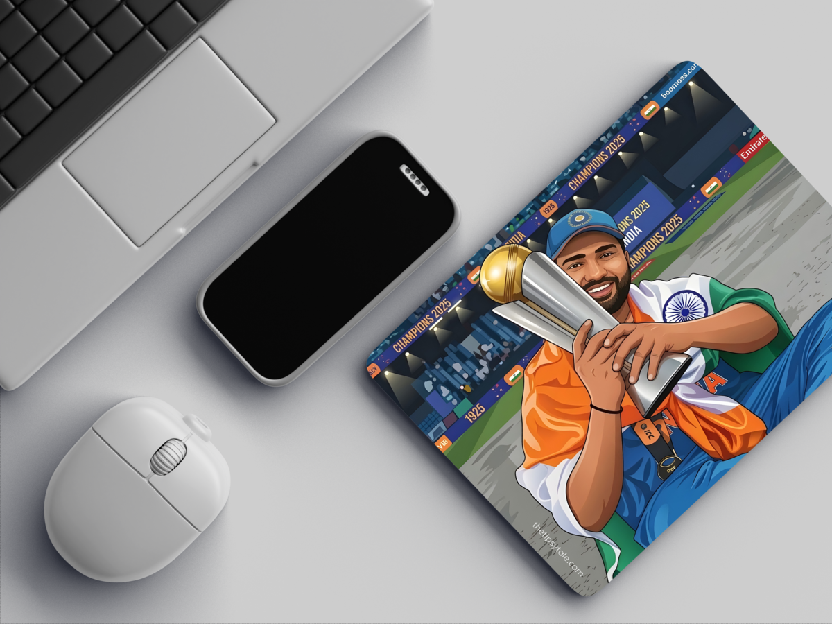 "ROHIT SHARMA 45 - RS- CRICKET FANDOM" Mousepad Enhance Your Workspace with Style