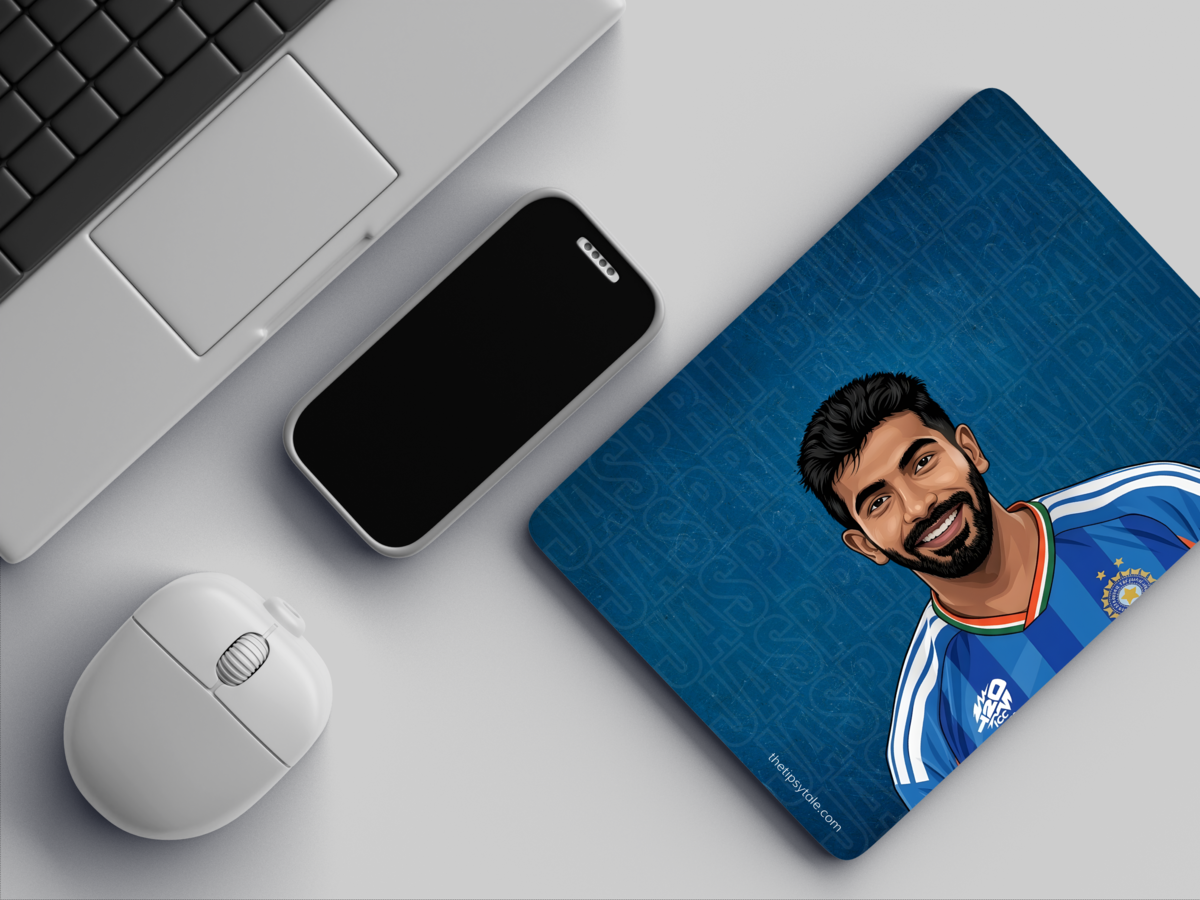 "GOAT 93 JASPRIT BHUMRAH " Mousepad Enhance Your Workspace with Style
