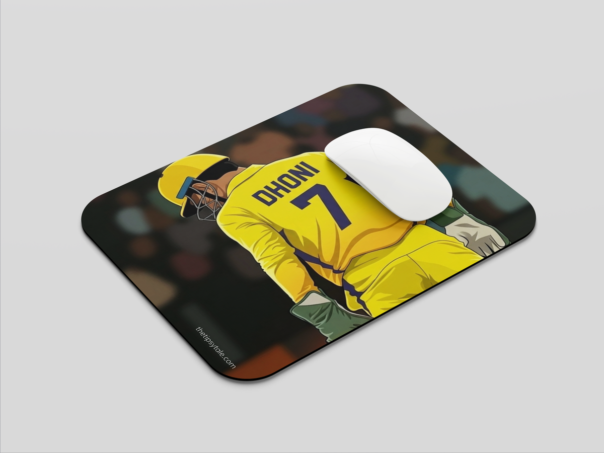 "CRICKET FANBASE J7: MAHENDRA SINGH DHONI" Mousepad Enhance Your Workspace with Style