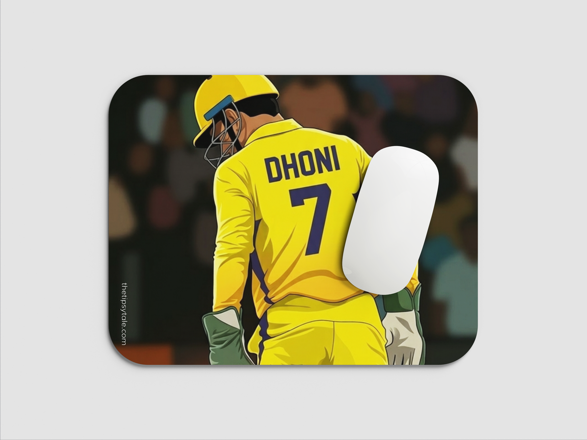 "CRICKET FANBASE J7: MAHENDRA SINGH DHONI" Mousepad Enhance Your Workspace with Style