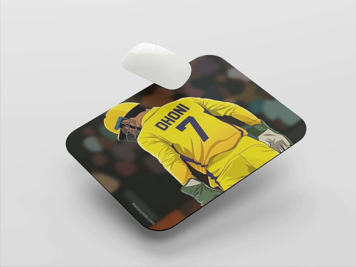 "CRICKET FANBASE J7: MAHENDRA SINGH DHONI" Mousepad Enhance Your Workspace with Style