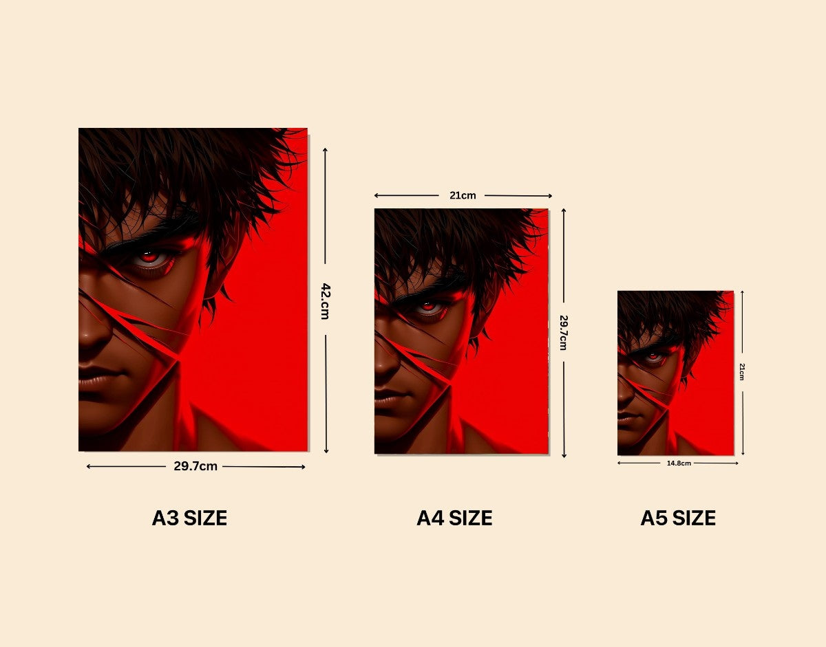 "Red Rage"- Shiny & Sturdy Metallic Poster Art That Pops & Sticks
