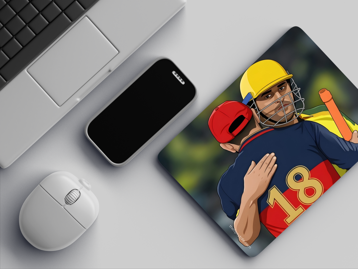 "KING & THALA - CRICKET FANDOM" Mousepad Enhance Your Workspace with Style