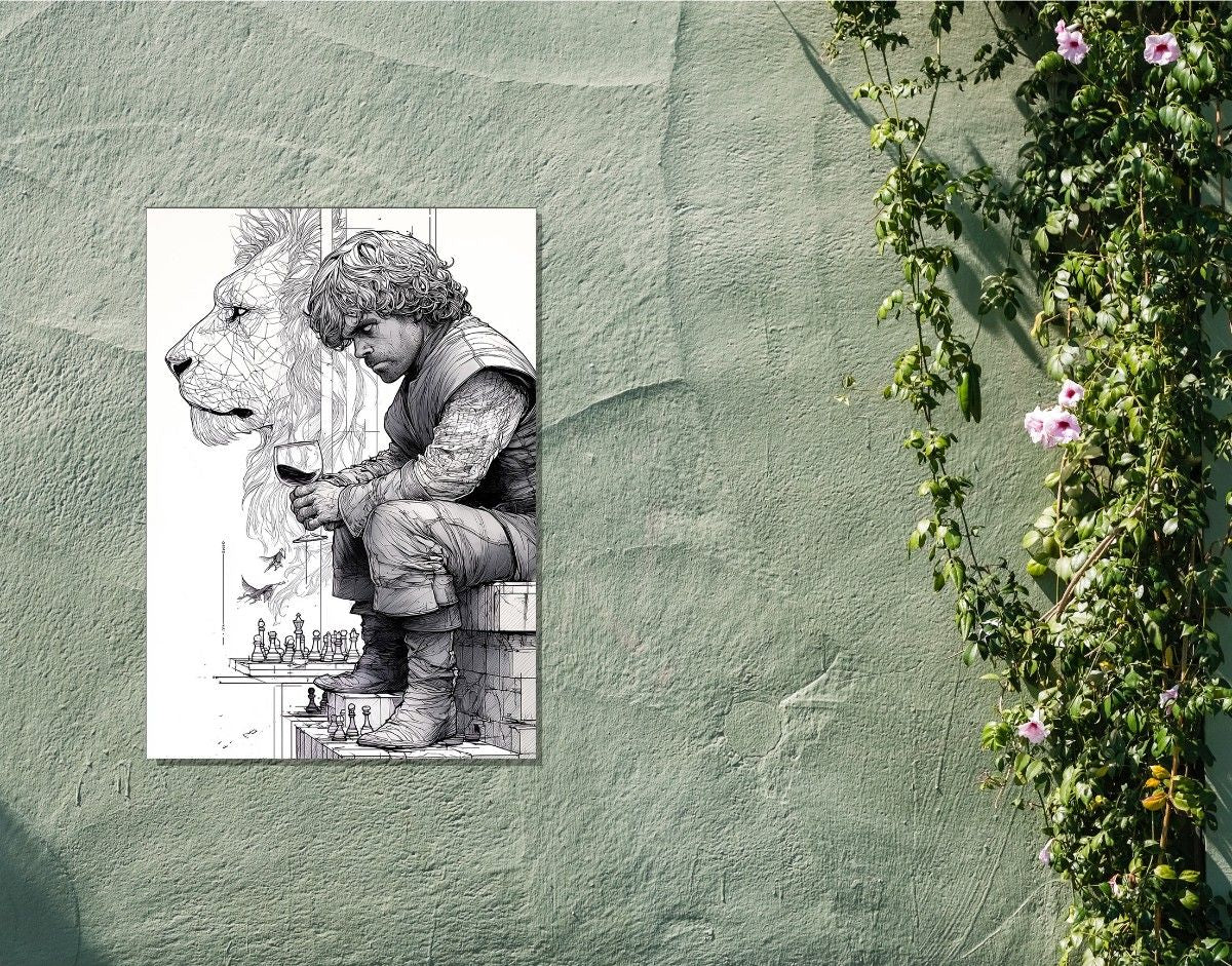 "Lionhearted"- Shiny & Sturdy Metallic Poster Art That Pops & Sticks