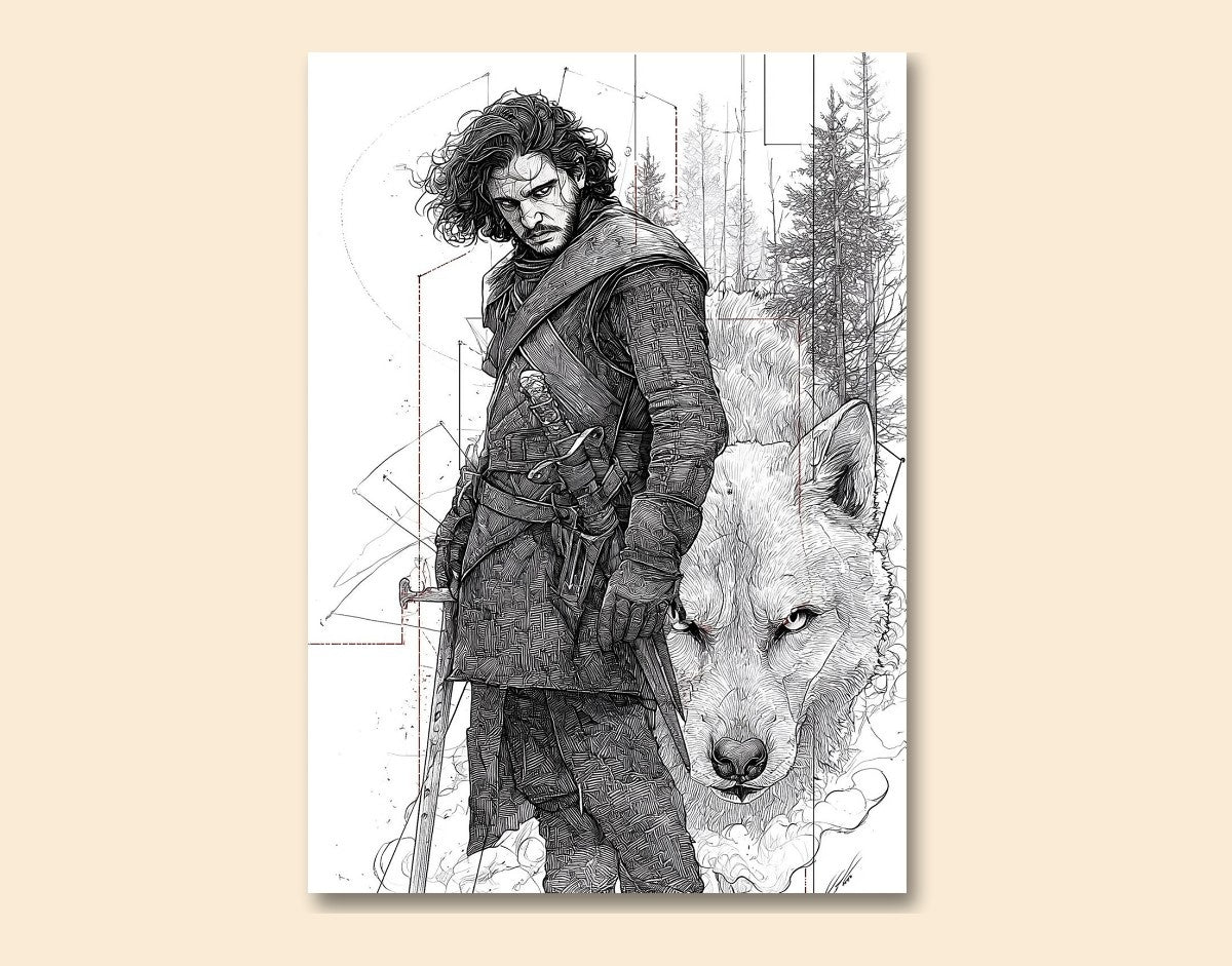 "Lone Wolf"- Shiny & Sturdy Metallic Poster Art That Pops & Sticks