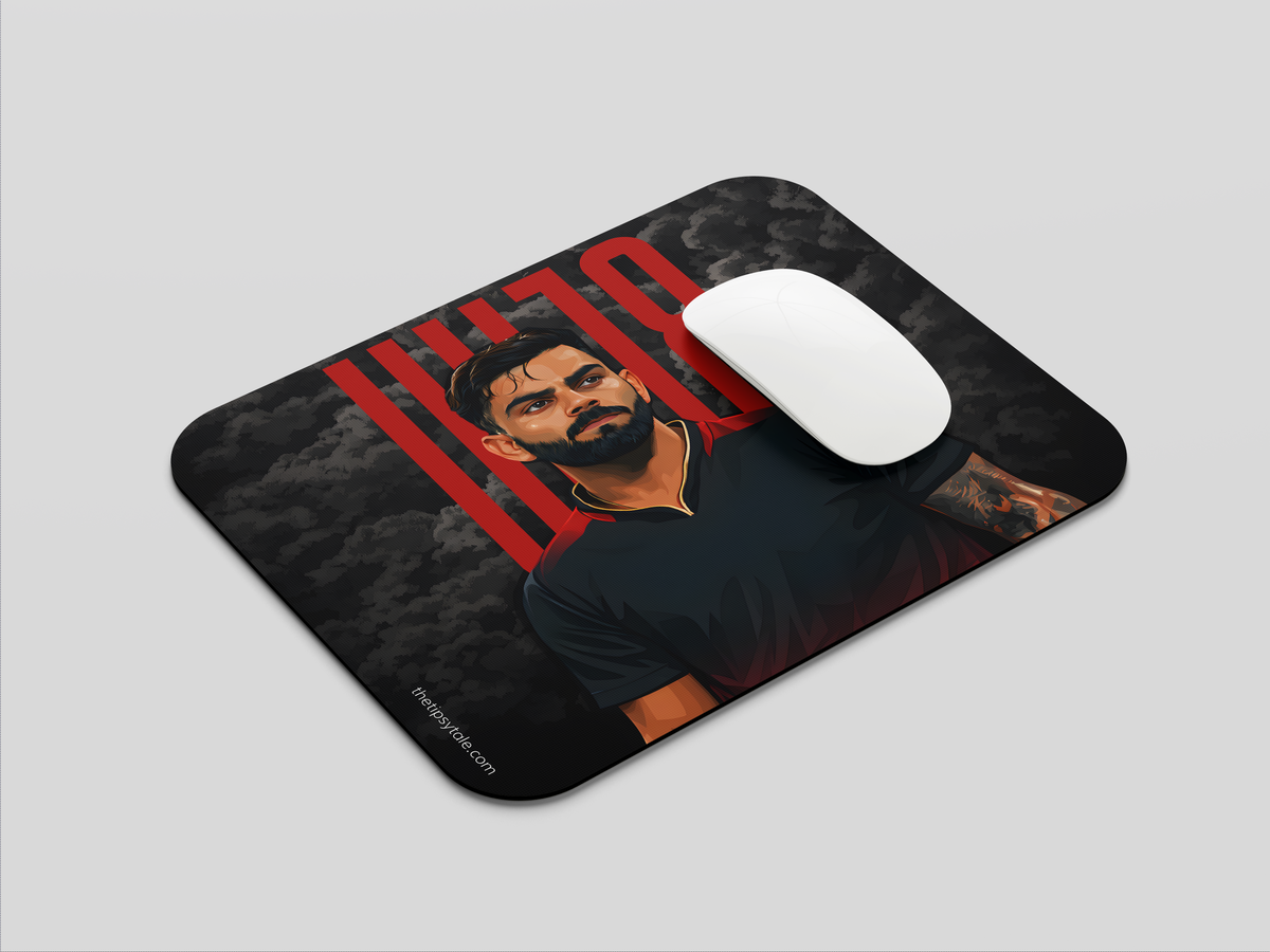 "VIRAT KOHLI THE KING OF CRICKET" Mousepad Enhance Your Workspace with Style