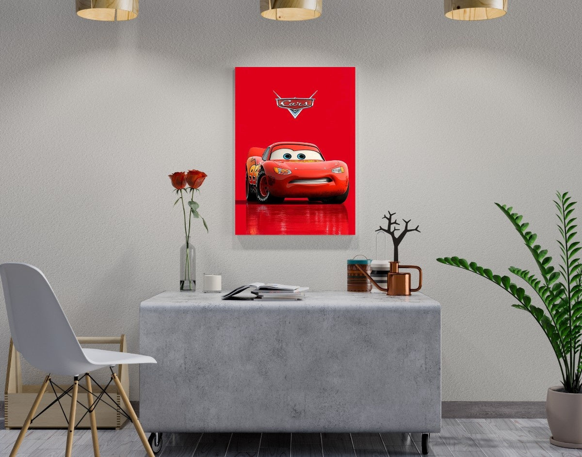 "Lightning McQueen"- Shiny & Sturdy Metallic Poster Art That Pops & Sticks