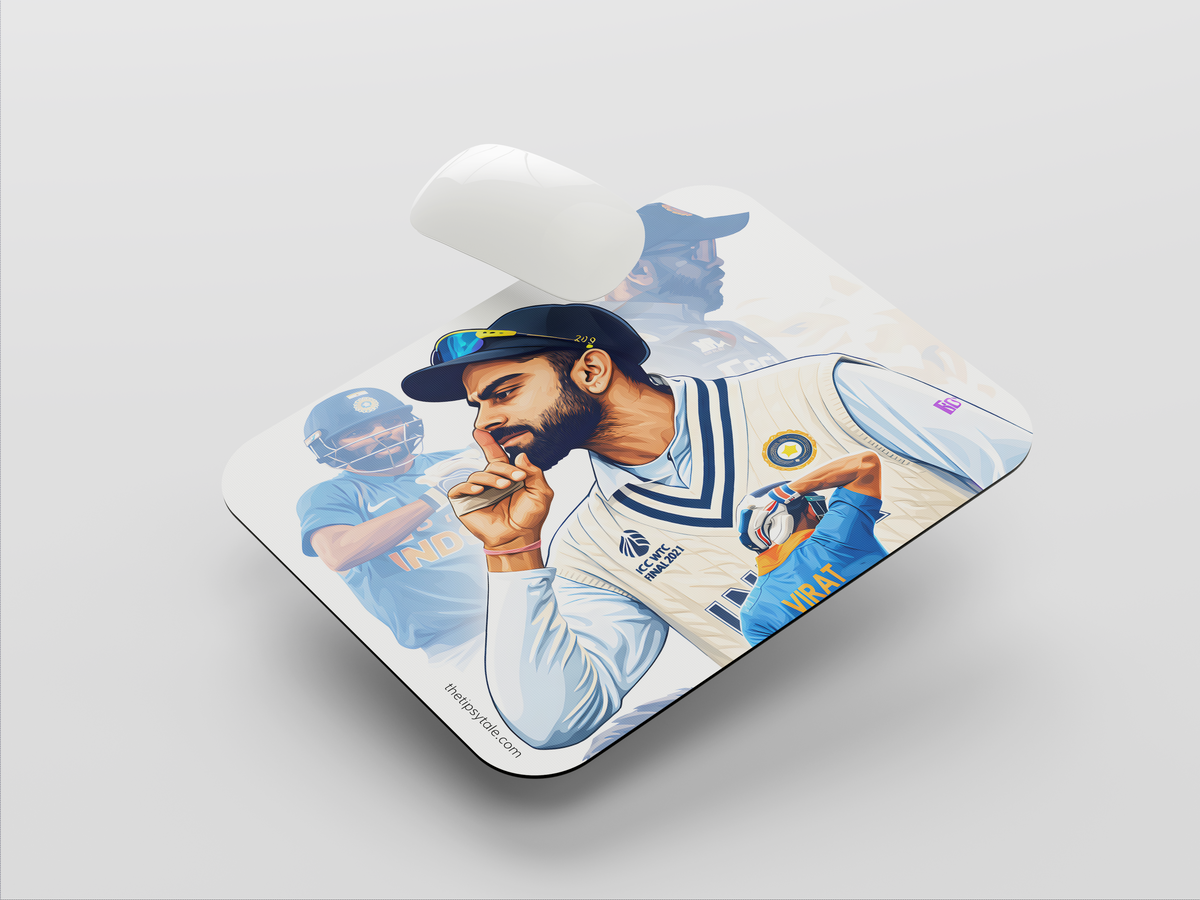 "CRICKET FANDOM 18 VIRAT KOHLI" Mousepad Enhance Your Workspace with Style