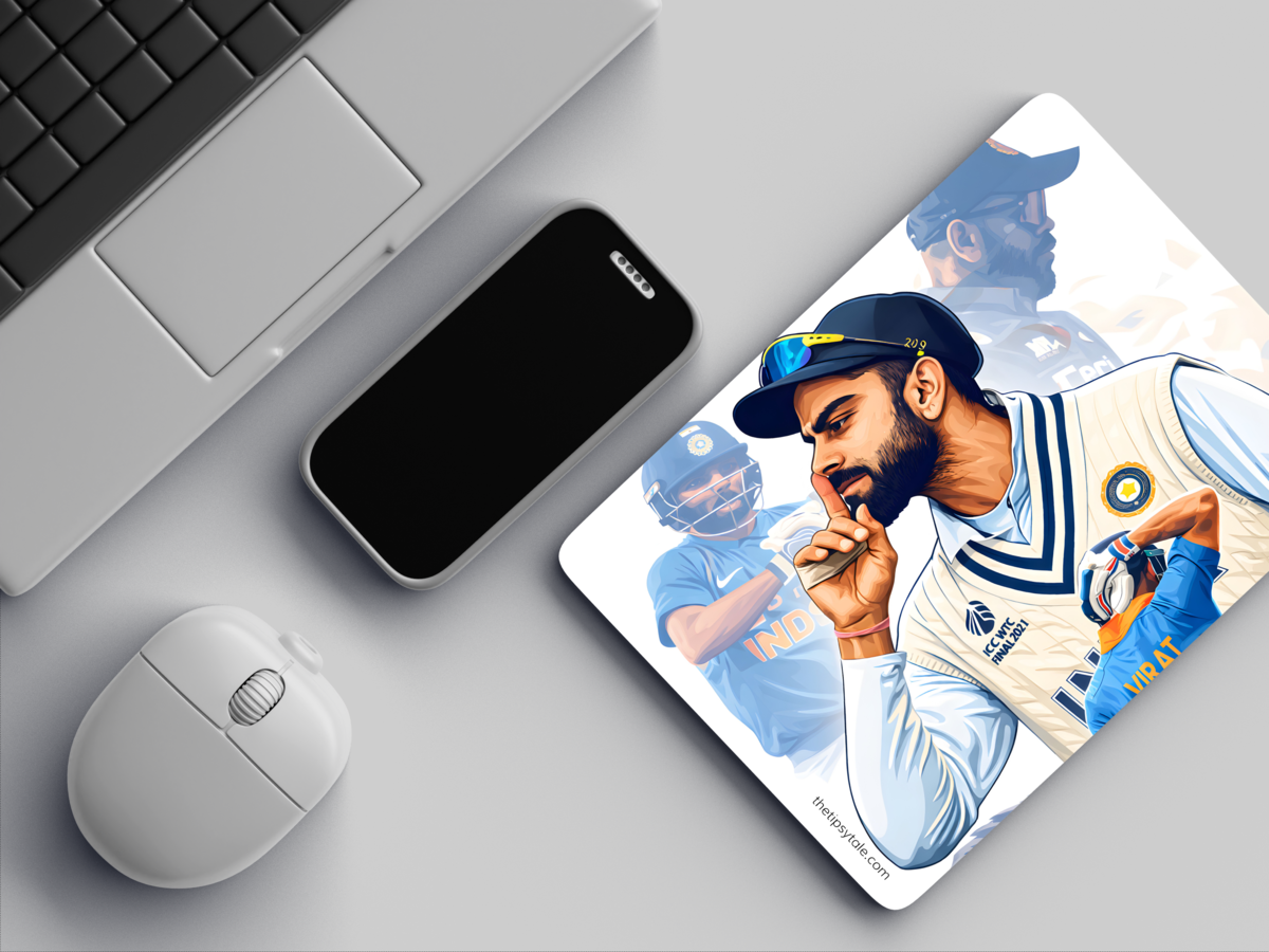 "CRICKET FANDOM 18 VIRAT KOHLI" Mousepad Enhance Your Workspace with Style