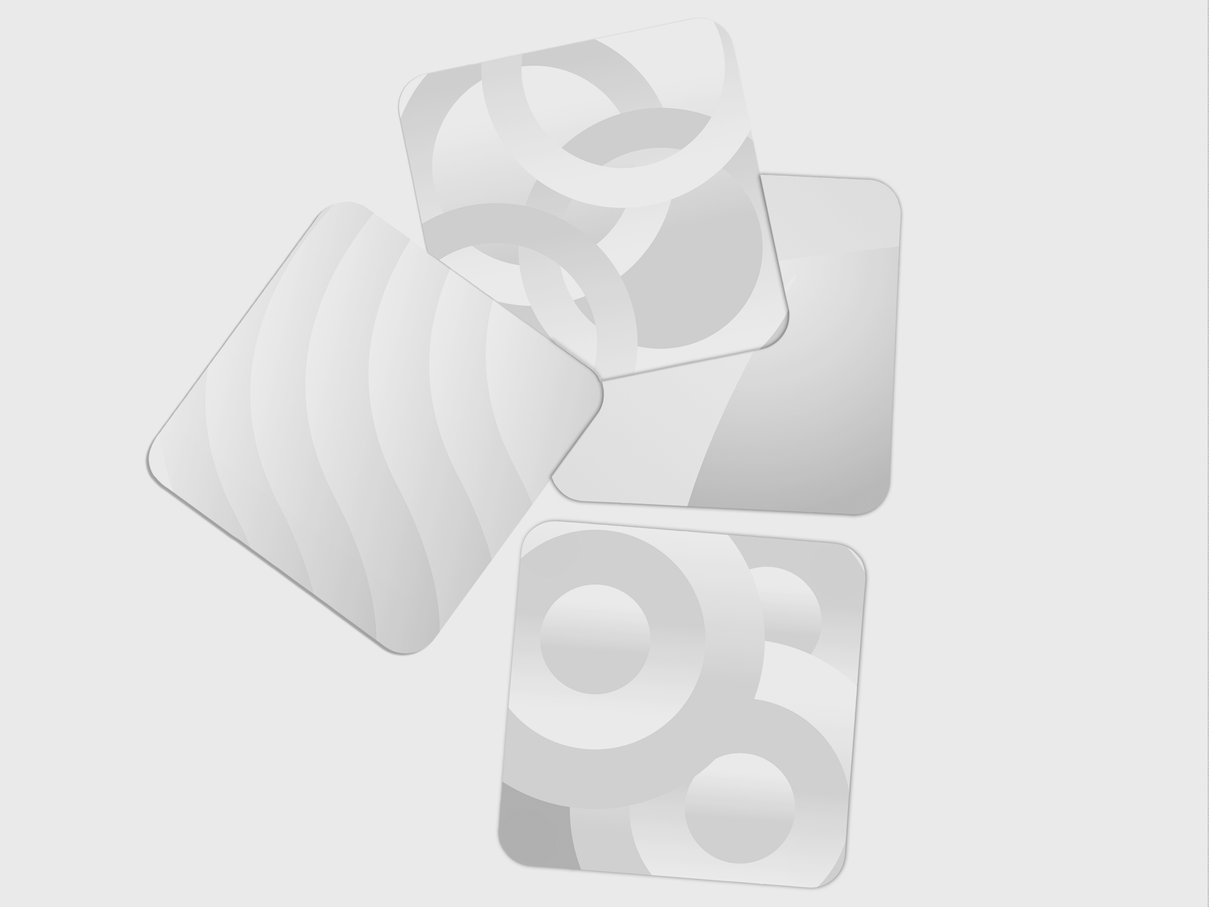 "White on Roll" Coaster Set of 4