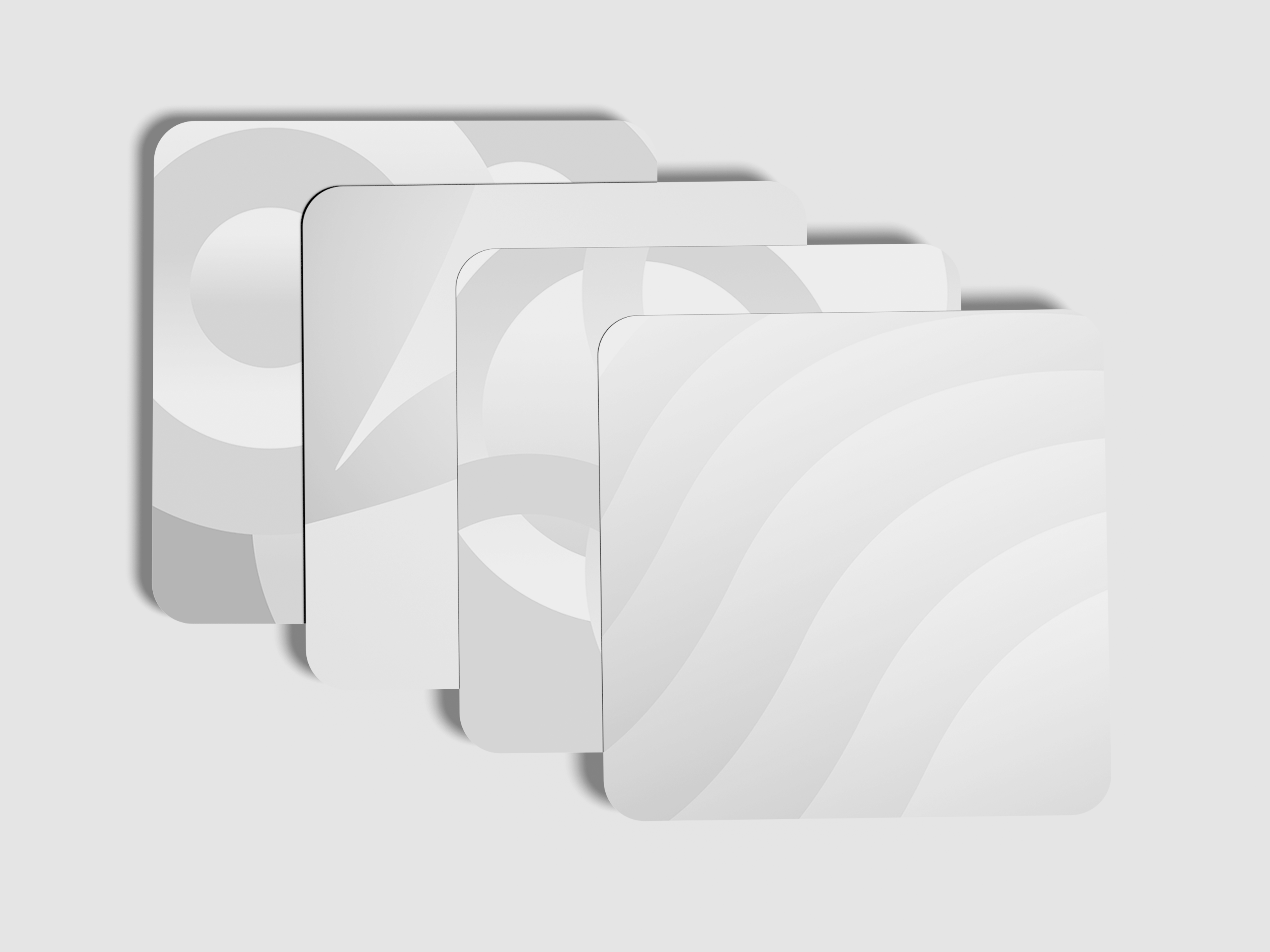 "White on Roll" Coaster Set of 4