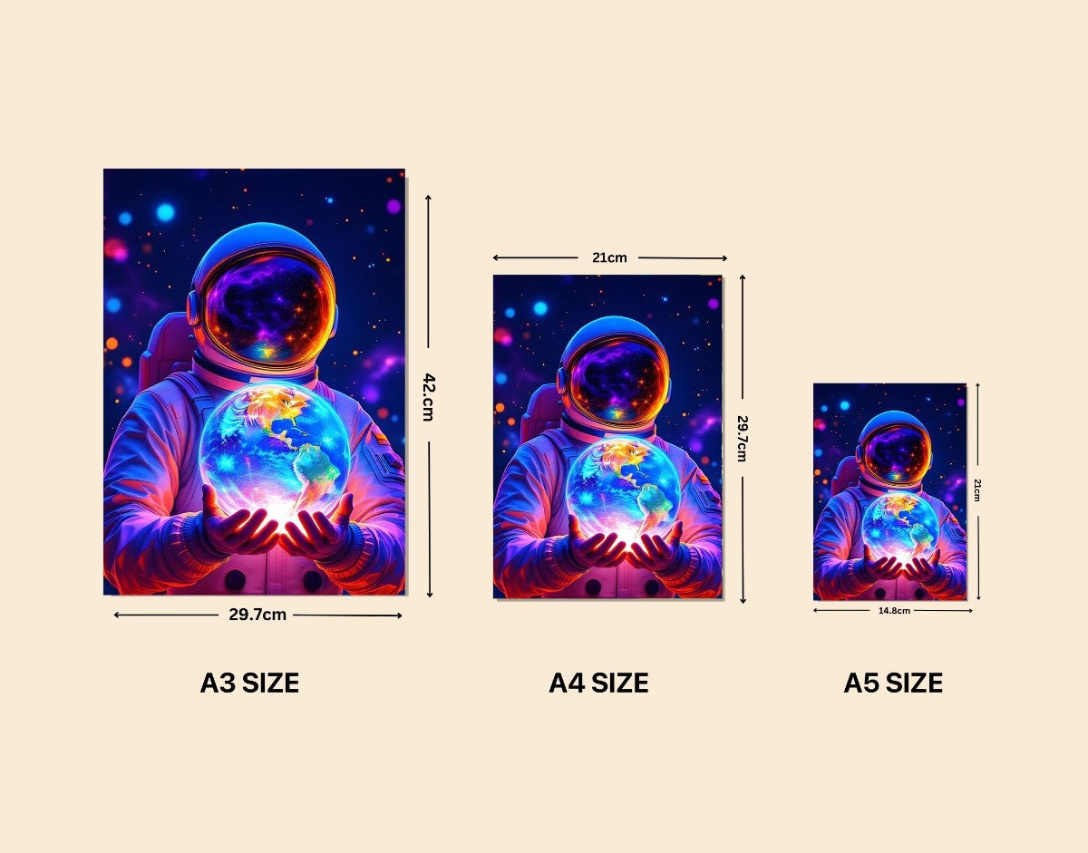 "Cosmic Dreamer"- Shiny & Sturdy Metallic Poster Art That Pops & Sticks