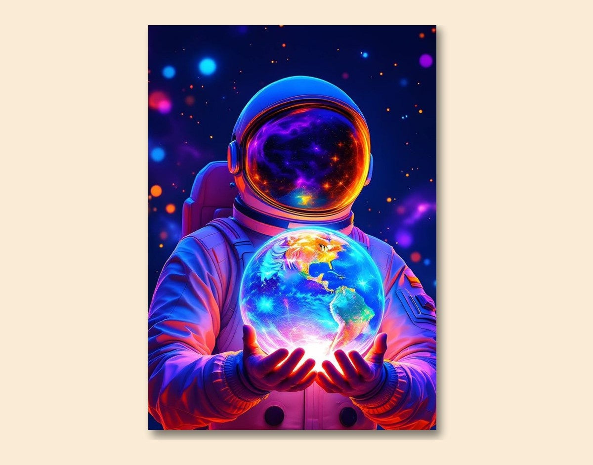 "Cosmic Dreamer"- Shiny & Sturdy Metallic Poster Art That Pops & Sticks