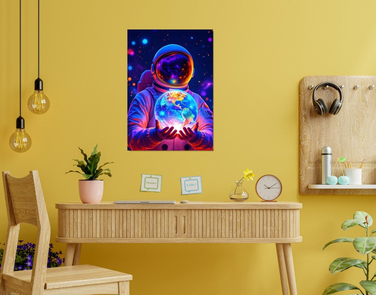"Cosmic Dreamer"- Shiny & Sturdy Metallic Poster Art That Pops & Sticks