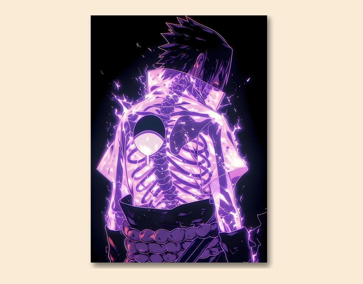 "Neon Skeleton"- Shiny & Sturdy Metallic Poster Art That Pops & Sticks