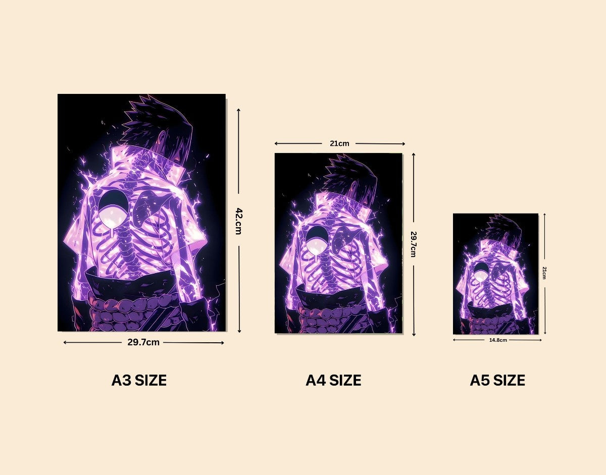 "Neon Skeleton"- Shiny & Sturdy Metallic Poster Art That Pops & Sticks