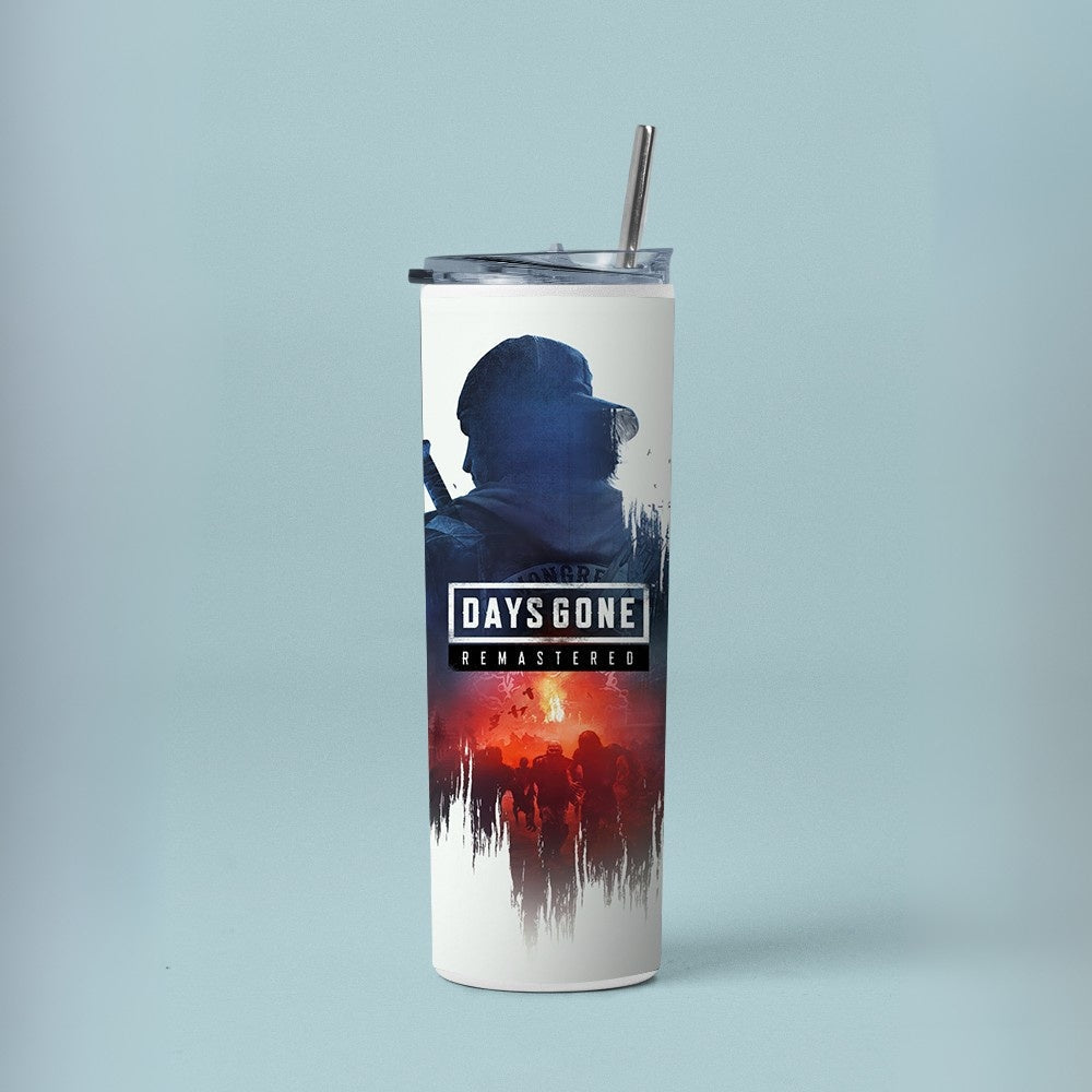 "Days Gone Remastered- Gaming" Tumbler with Metal Straw
