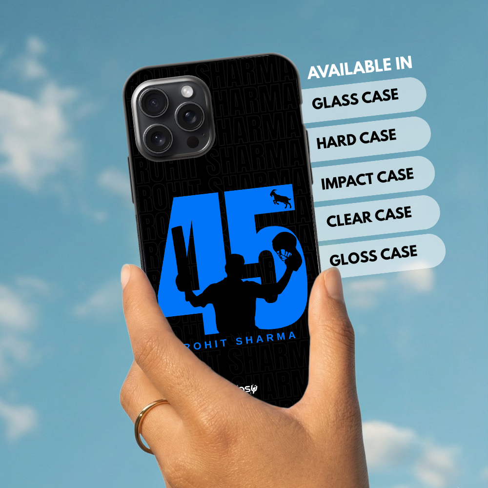 "GOAT 45 ROHIT SHARMA" -Mobile Covers Shock Resistant, Slim & Stylish Cases