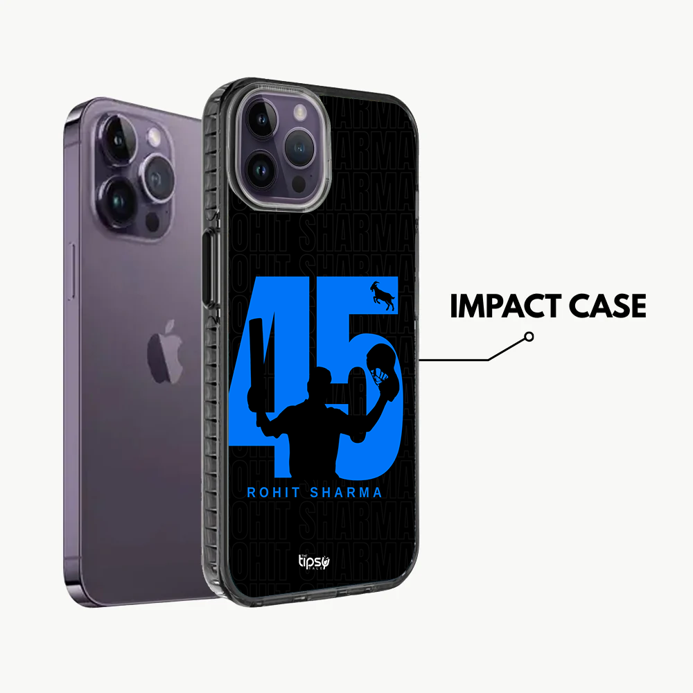 "GOAT 45 ROHIT SHARMA" -Mobile Covers Shock Resistant, Slim & Stylish Cases