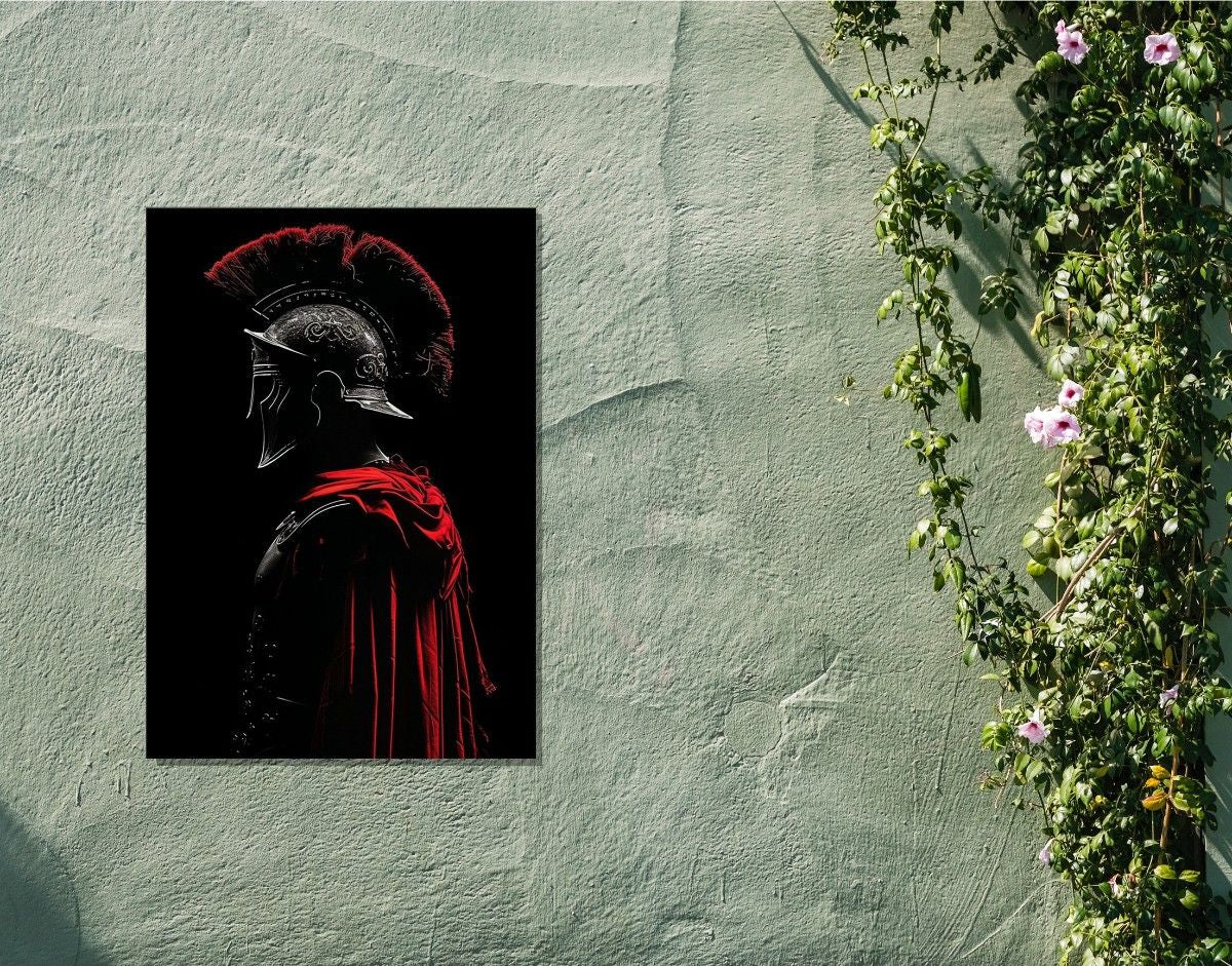 "Dark Spartan"- Shiny & Sturdy Metallic Poster Art That Pops & Sticks