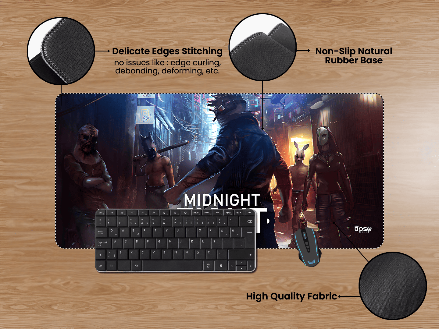 "MIDNIGHT FIGHT EXPRESS" Gaming Mousepad Elevate Your Gaming Experience