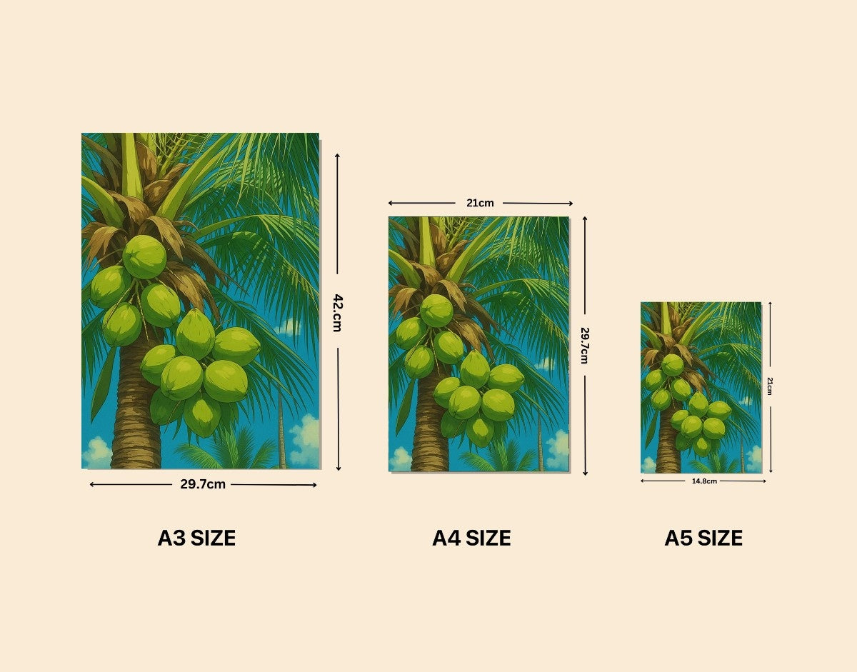 "Coconut Chill"- Shiny & Sturdy Metallic Poster Art That Pops & Sticks