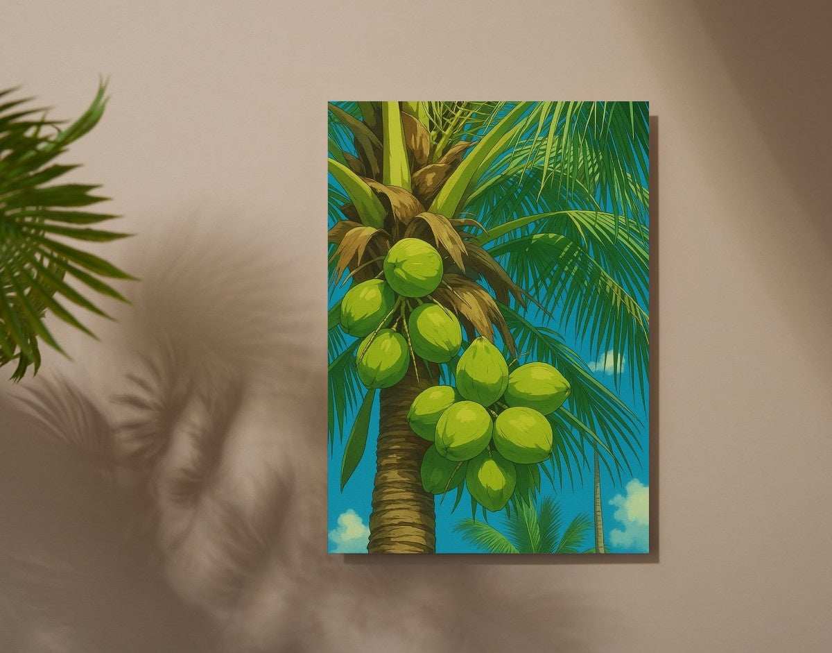 "Coconut Chill"- Shiny & Sturdy Metallic Poster Art That Pops & Sticks