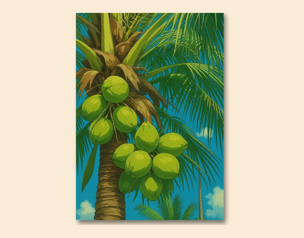 "Coconut Chill"- Shiny & Sturdy Metallic Poster Art That Pops & Sticks