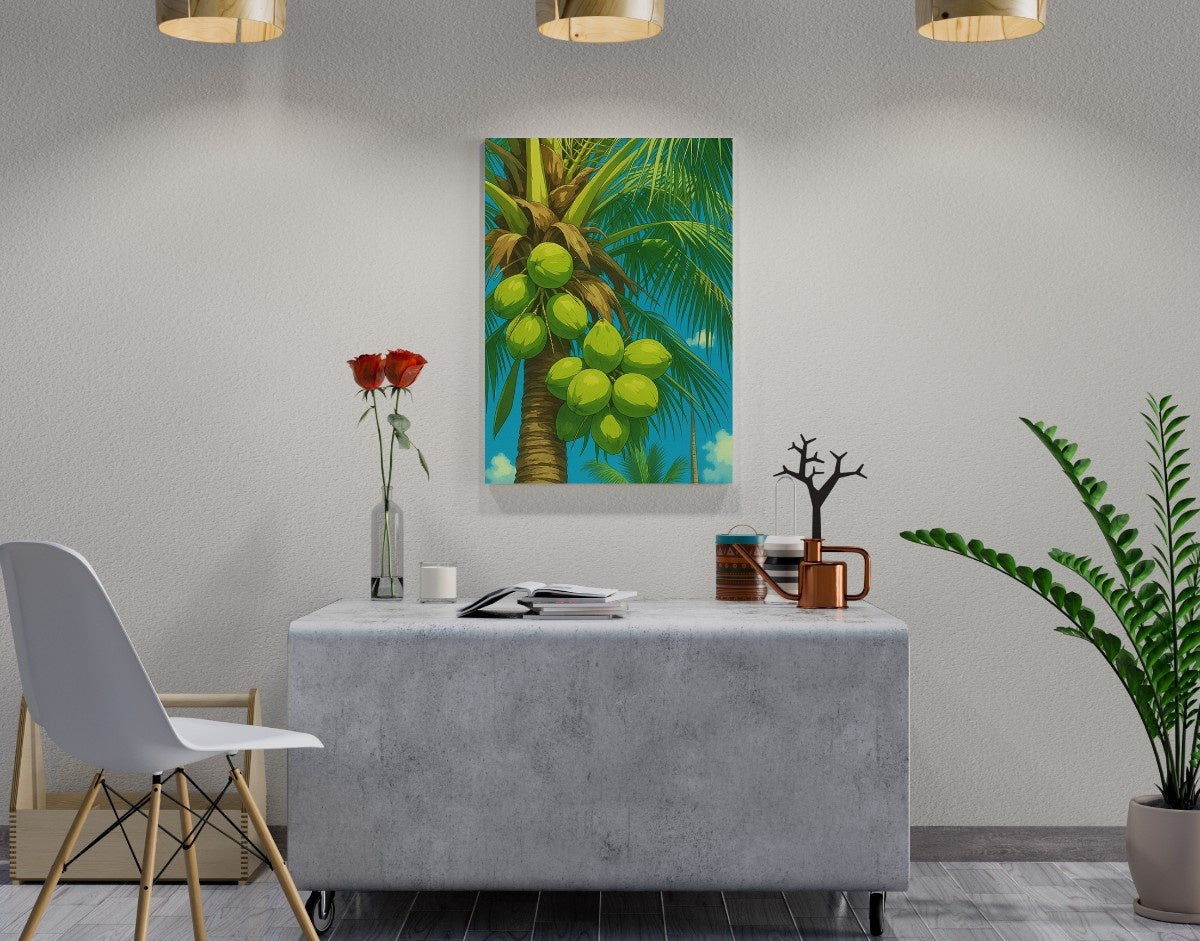 "Coconut Chill"- Shiny & Sturdy Metallic Poster Art That Pops & Sticks