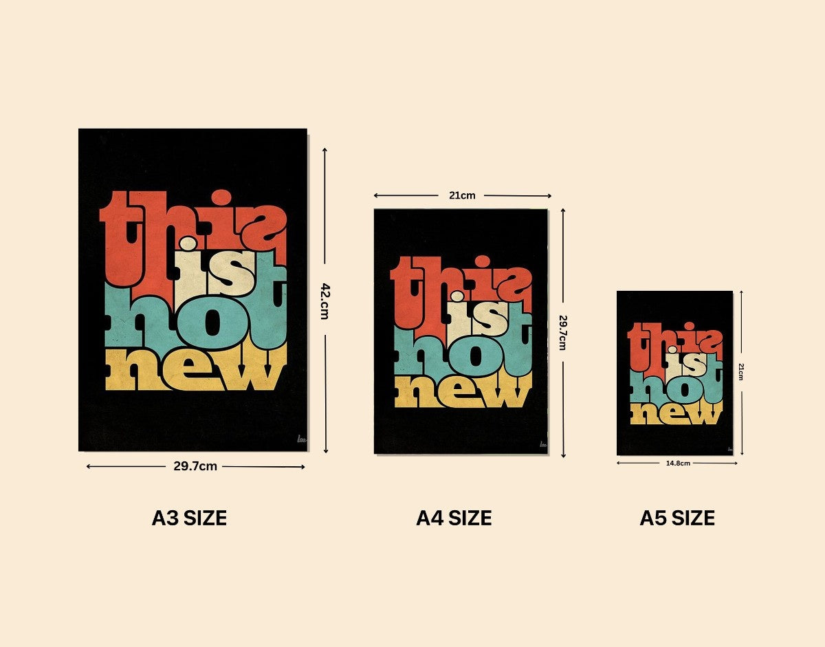 "This Is Not New"- Shiny & Sturdy Metallic Poster Art That Pops & Sticks