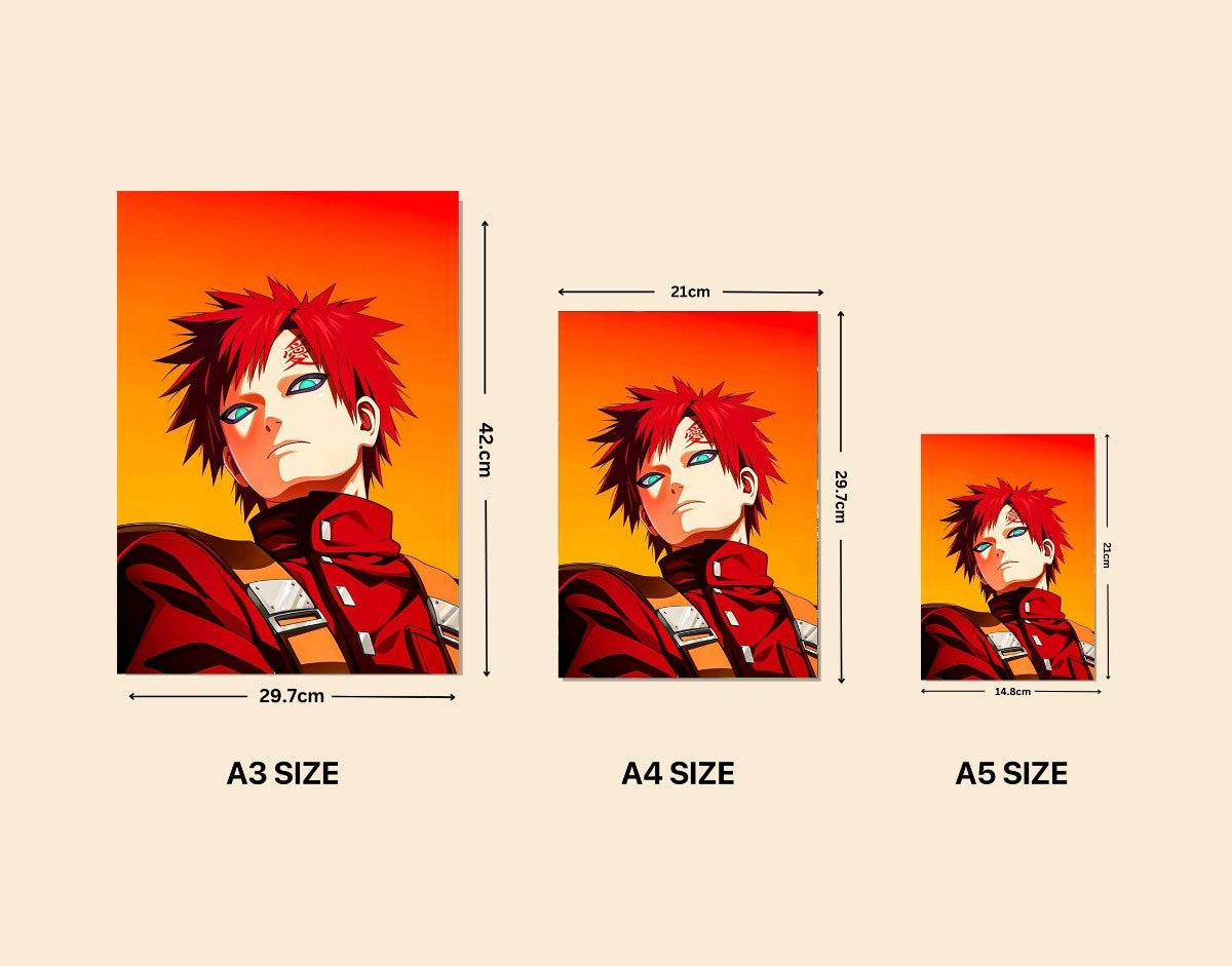 "Anime Flame"- Shiny & Sturdy Metallic Poster Art That Pops & Sticks