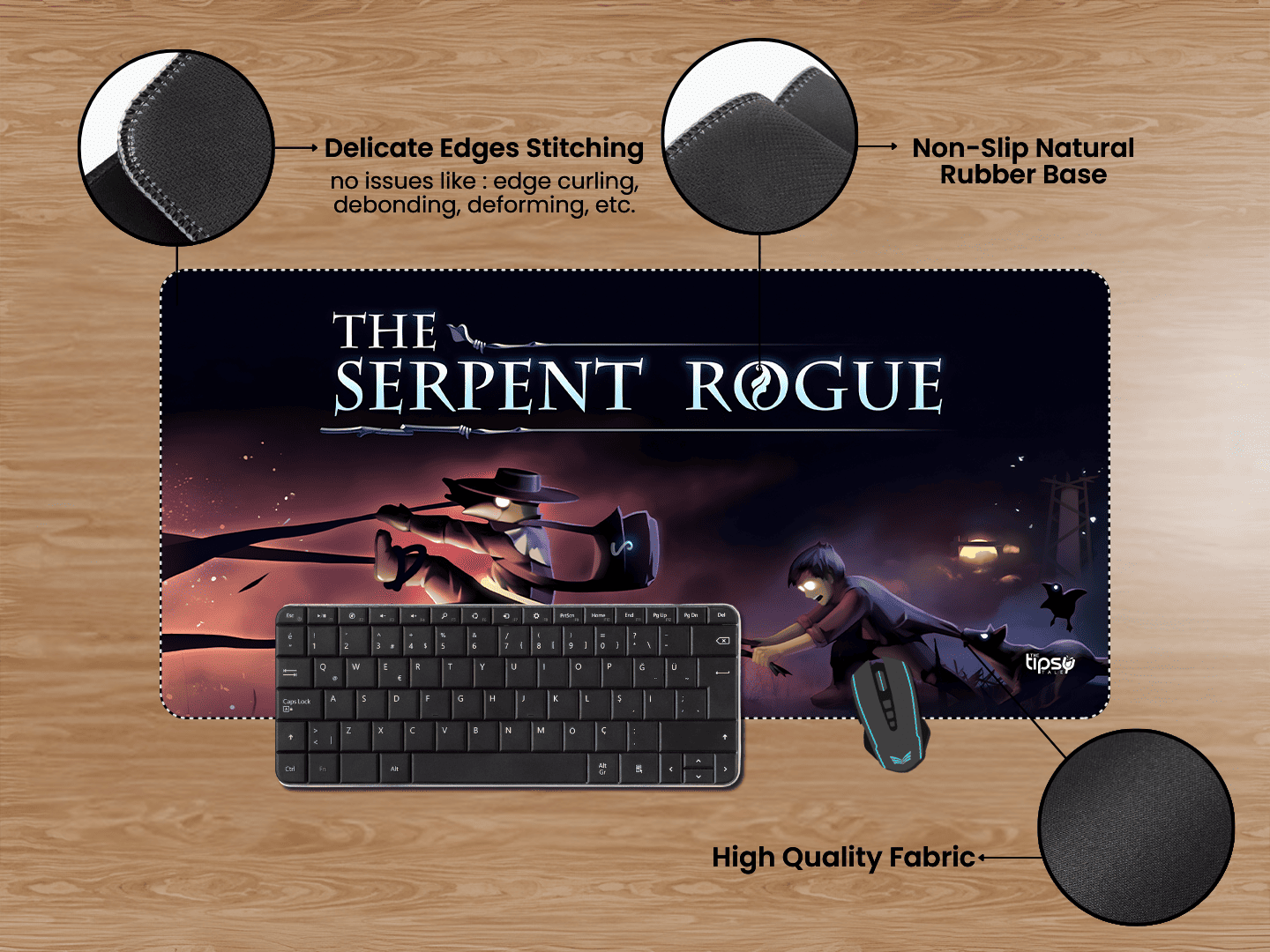 "THE SERPENT ROGUE" Gaming Mousepad Elevate Your Gaming Experience