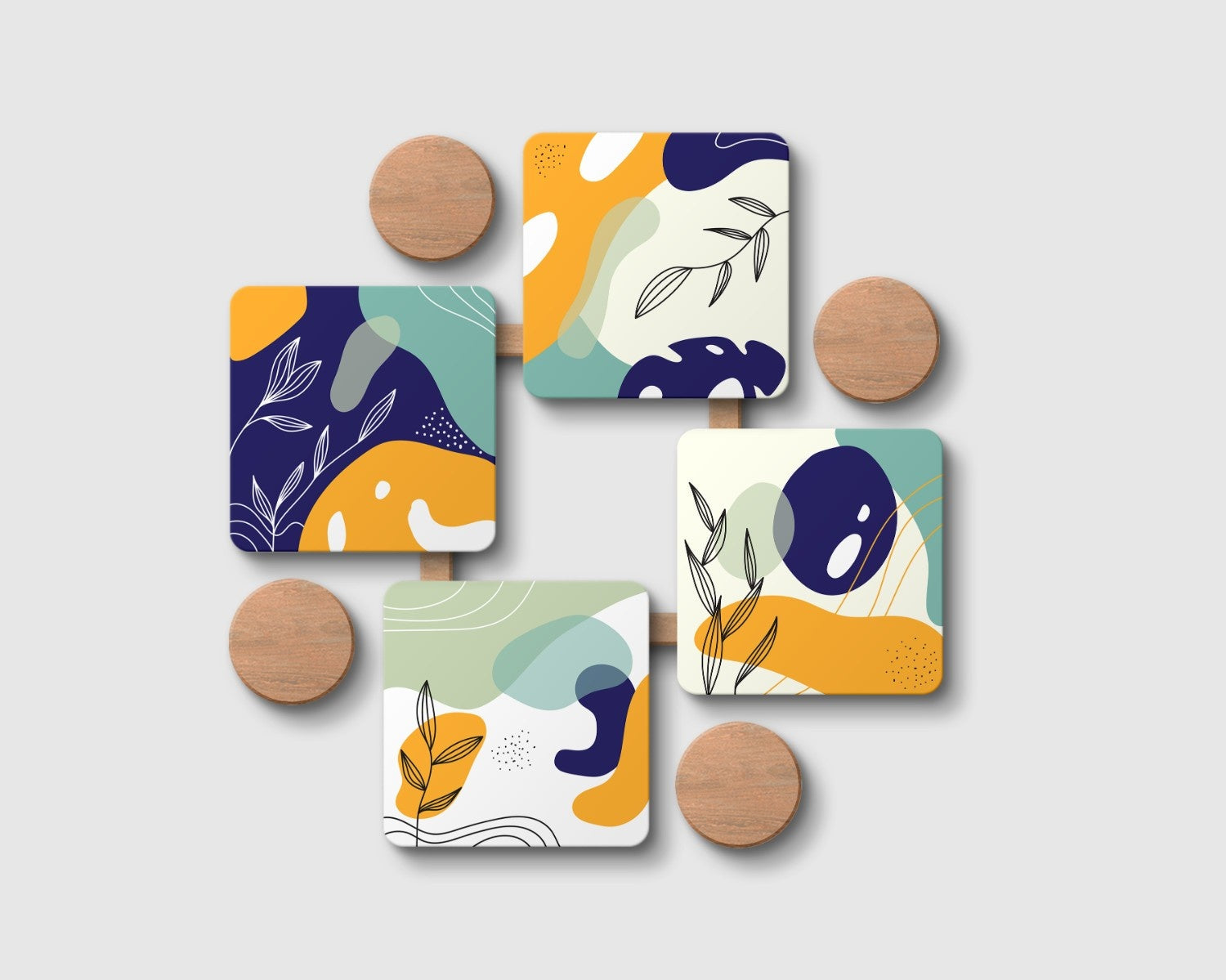 "Abstract Nature" Coaster Set of 4