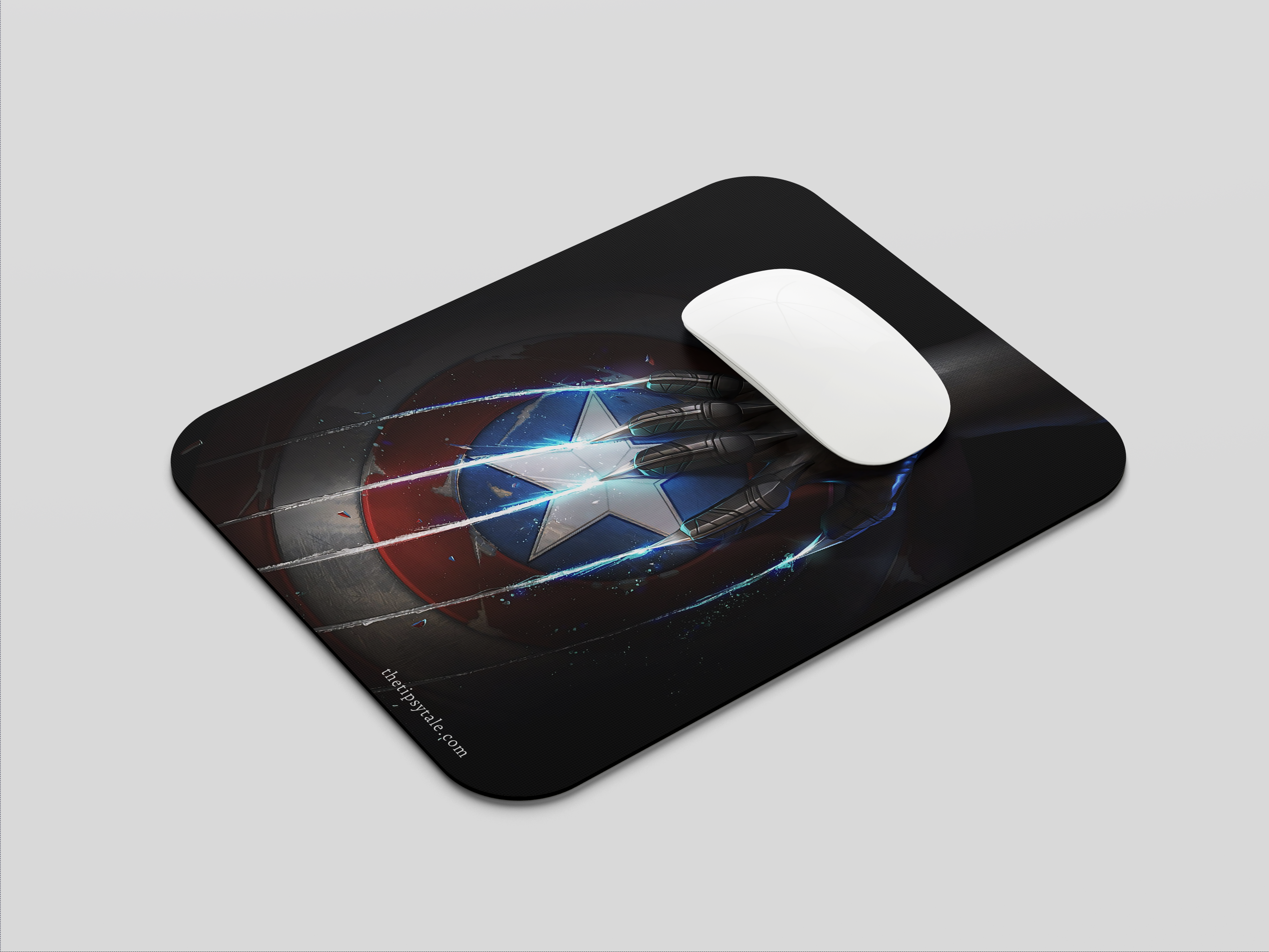 "BATTLE: Captain AMERICA v/s BLACK PANTHER" Mousepad Enhance Your Workspace with Style