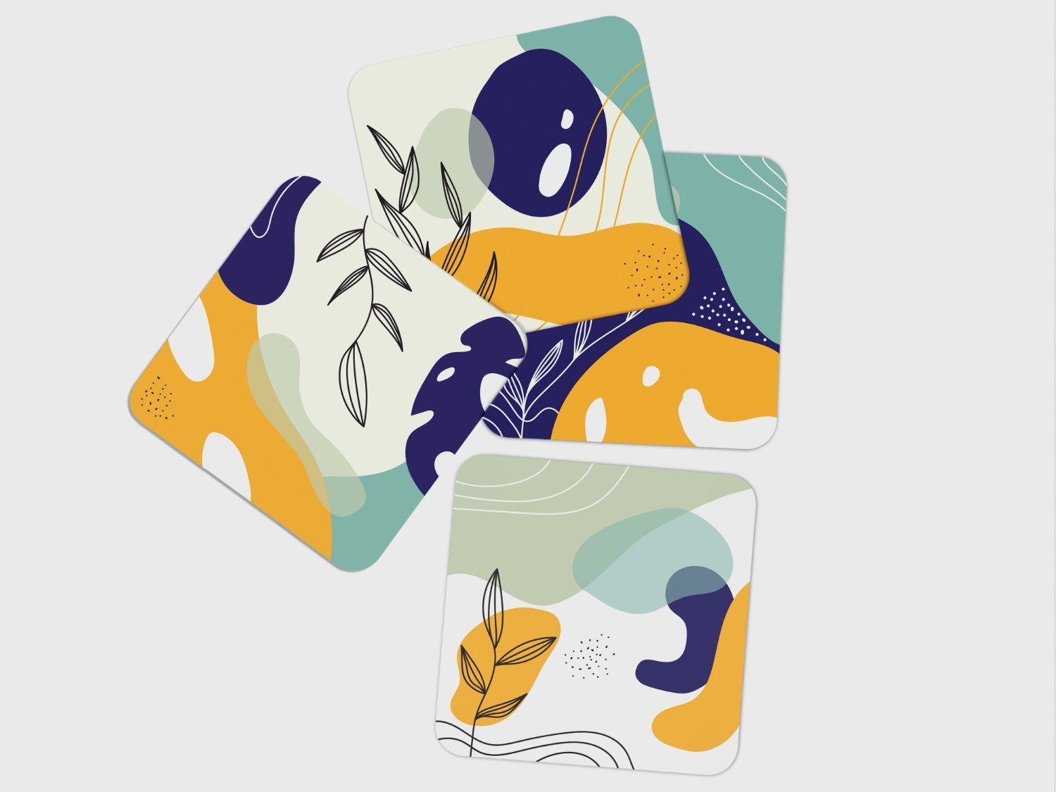 "Abstract Nature" Coaster Set of 4