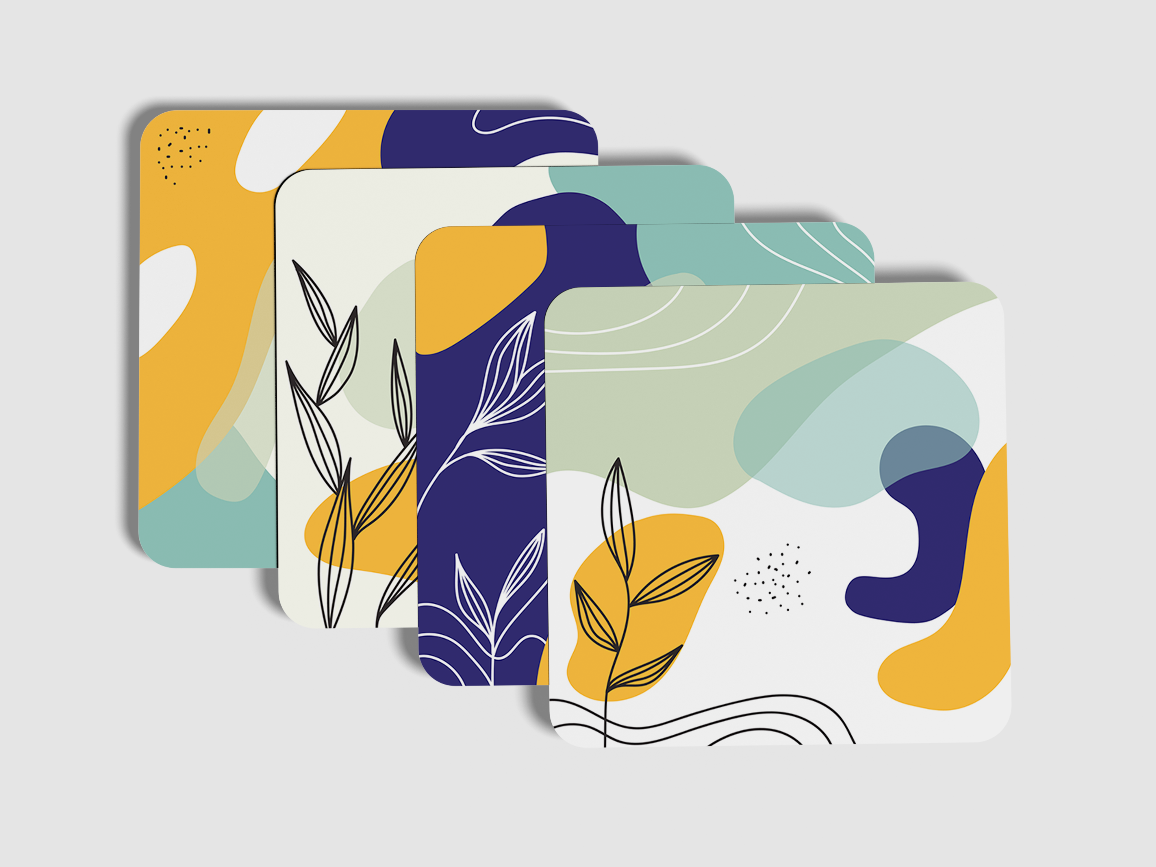 "Abstract Nature" Coaster Set of 4