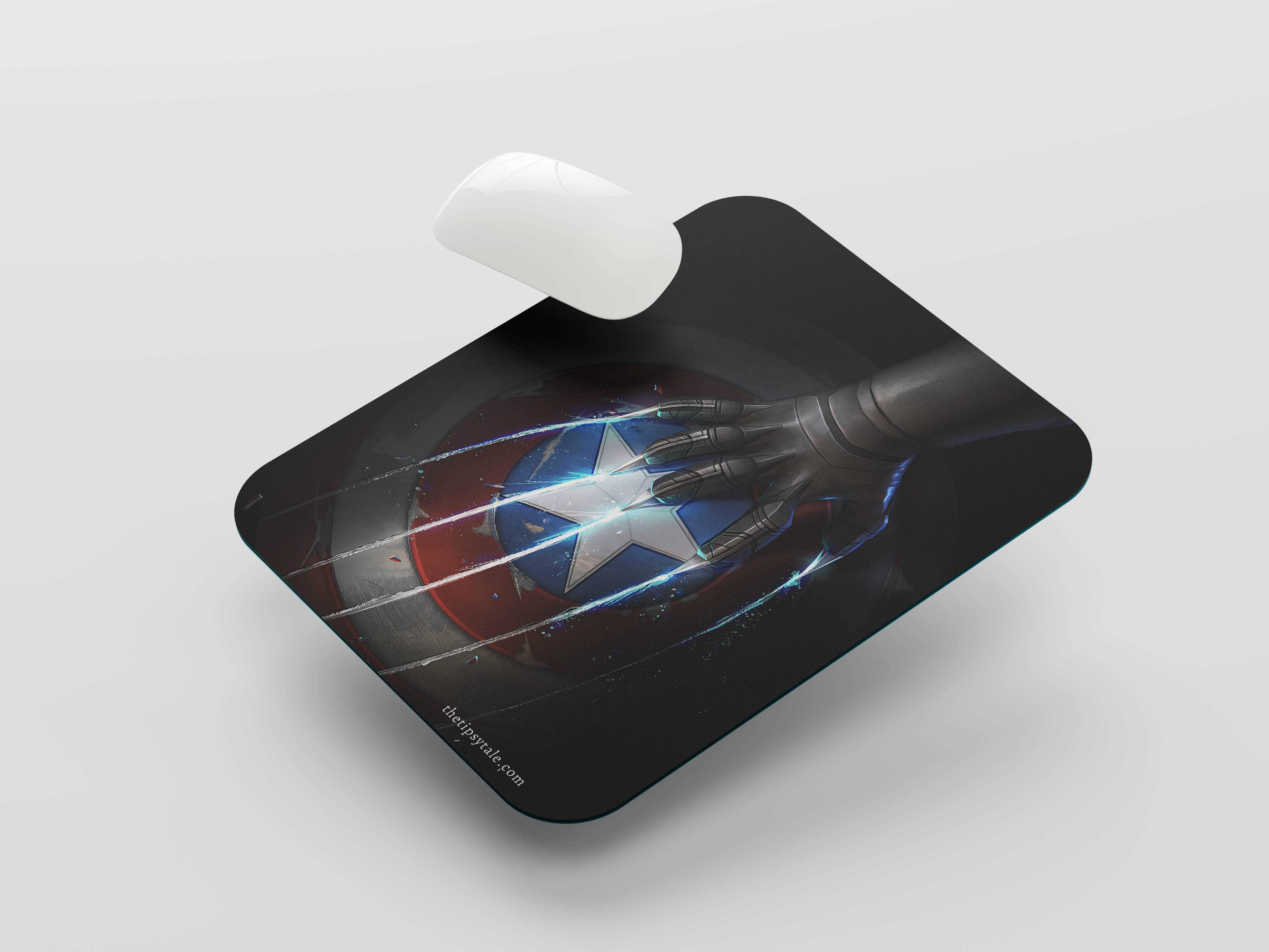 "BATTLE: Captain AMERICA v/s BLACK PANTHER" Mousepad Enhance Your Workspace with Style