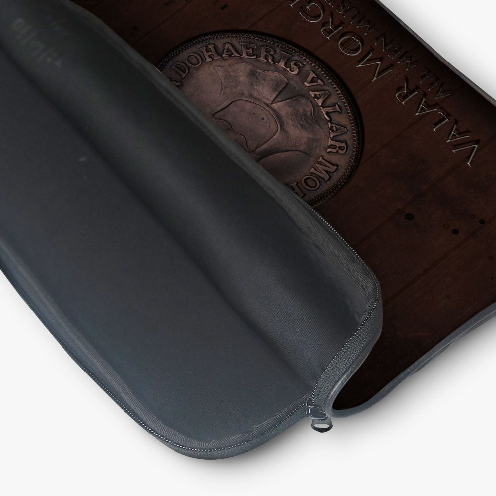 "VALAR MORGHULIS # GOT" Laptop Sleeves:Bold Modern Design for Every Size
