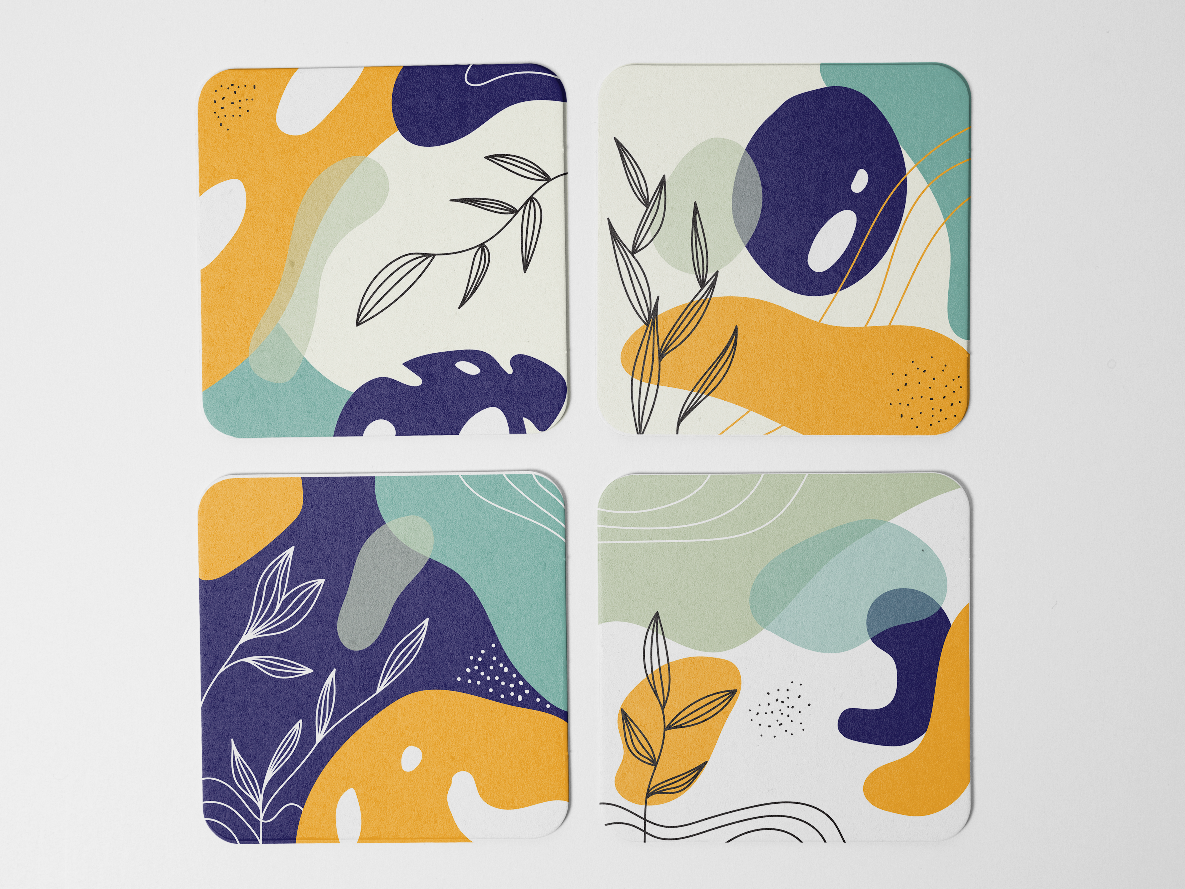 "Abstract Nature" Coaster Set of 4