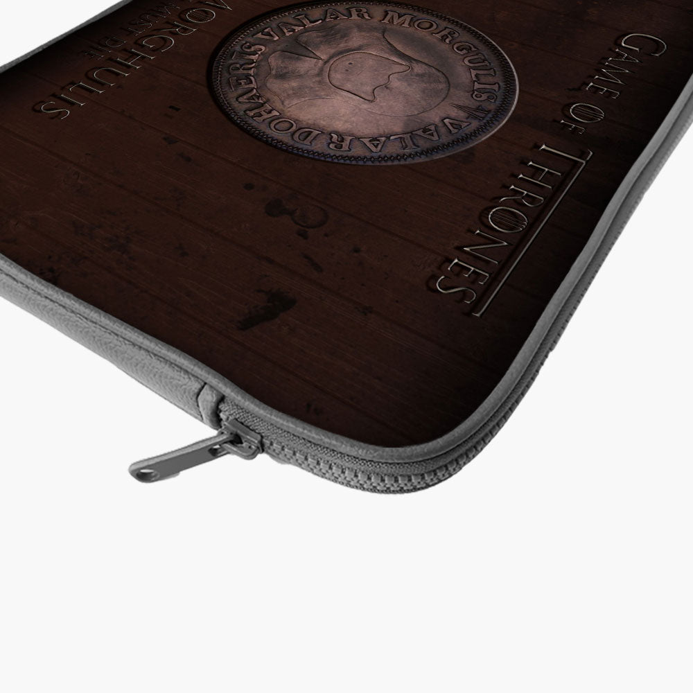 "VALAR MORGHULIS # GOT" Laptop Sleeves:Bold Modern Design for Every Size